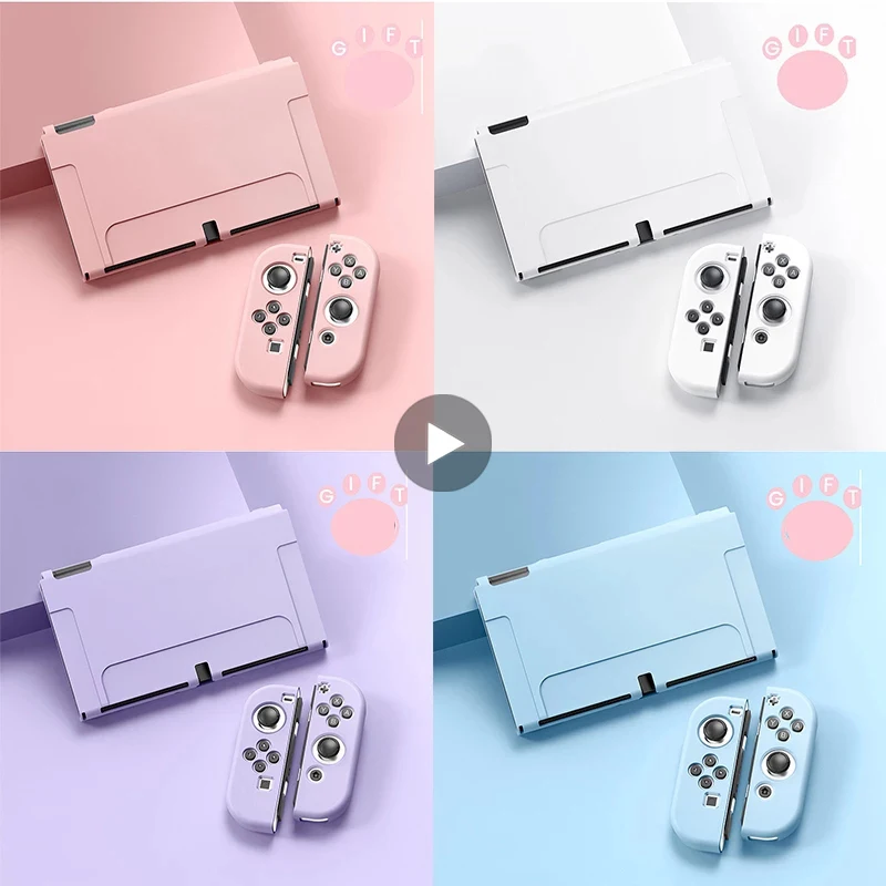 Fundas Carcasa Für Nintendo Schalter OLED Swich Switch Joy Con Joycon Zubehör Spiel Schutz Fall Abdeckung Capa Etui Shell Funda Image