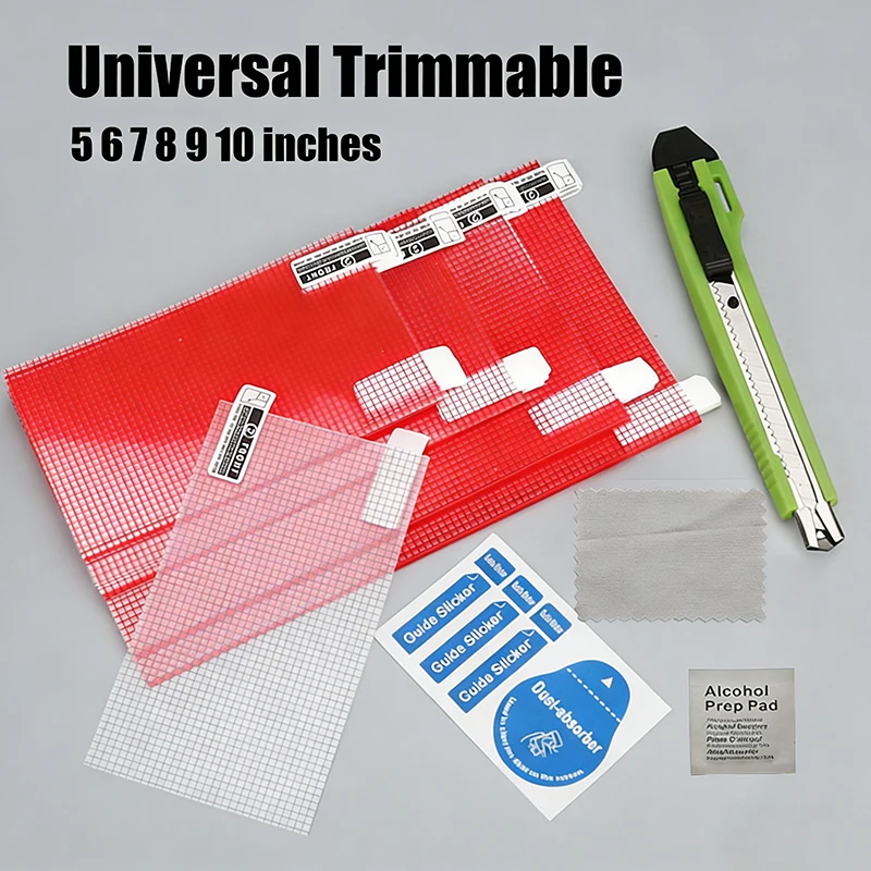 2PC Universal Screen Protector 5/6/7/8/9/10 Zoll Für Smartphone Tablet GPS Anti-staub Anti-scratch Schutz Film Image