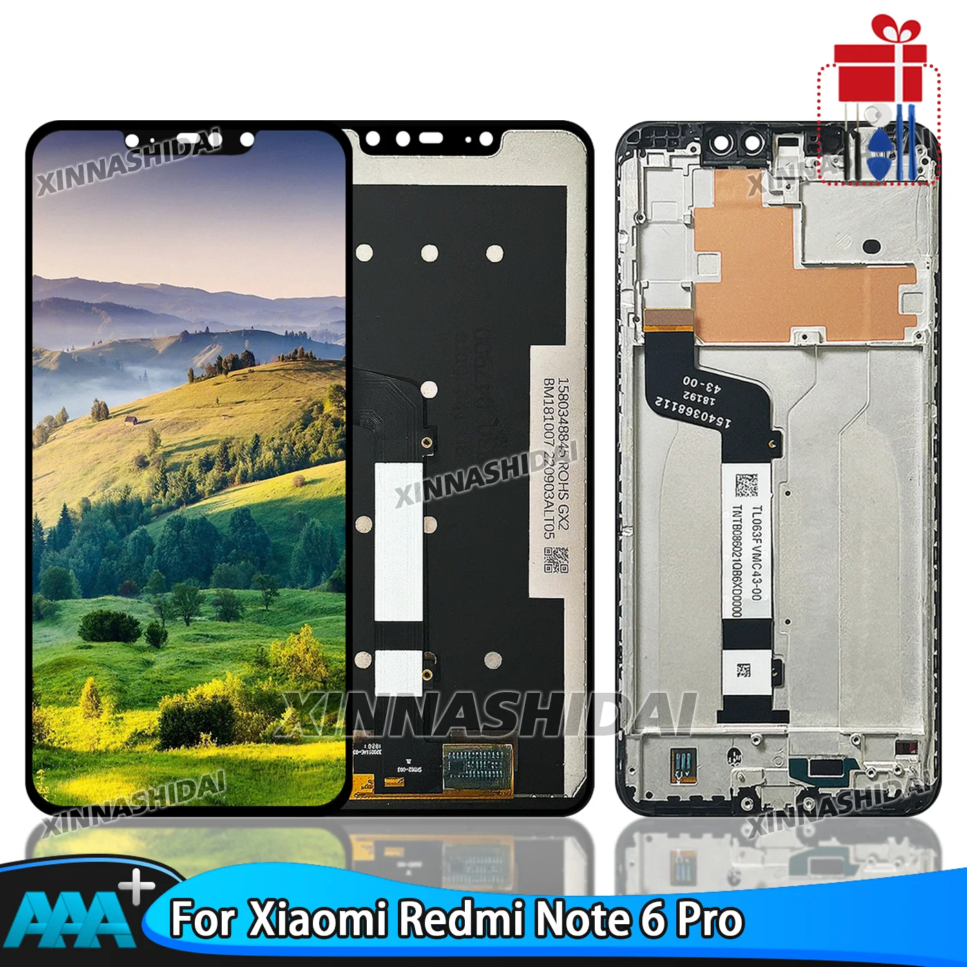 Hochwertiges 6,26-Zoll-Display für Xiaomi Redmi Note 6 Pro, LCD-Touchscreen-Digitizer, LCD für Redmi Note6 Pro M1806E7TG M1806E7T Image