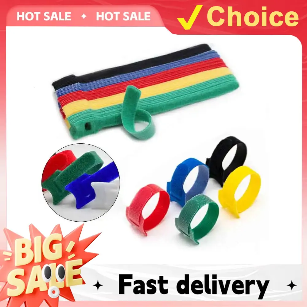 50/100 Stück Abnehmbare Kabelbinder Farbige Kunststoff Wiederverwendbare Kabelbinder Nylon-Schlaufenband Zip-Typ Kabelbinder Drahtband Image