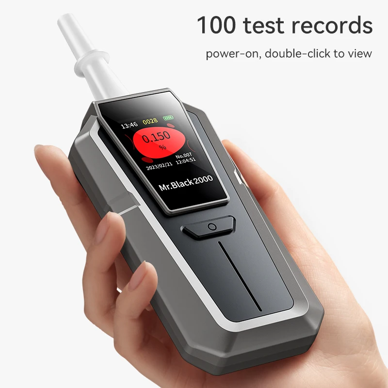 Tragbarer Alkoholtester | Digitaler Atemanalysator | Mr.Black 2000 Atemanalysegerät Image