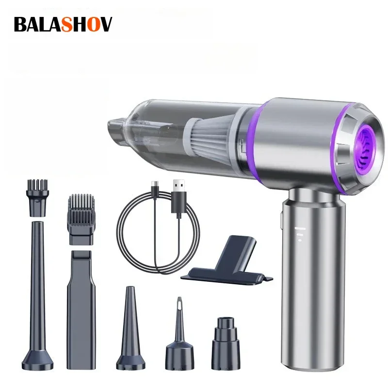 4-in-1-Auto-Staubsauger, tragbarer kabelloser Mini-Staubsauger, Druckluftgebläse, Luftstaubsauger, Handpumpe, 13000 Pa Image