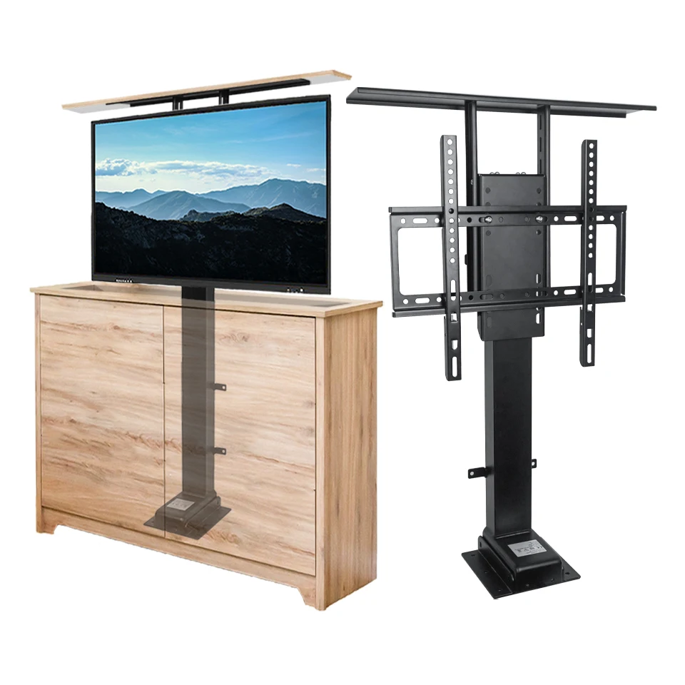 Elektrischer motorisierter TV-Lift mit Fernbedienung für versteckten TV-Schränke, höhenverstellbar, automatisch für 32–85 Zoll große Fernseher