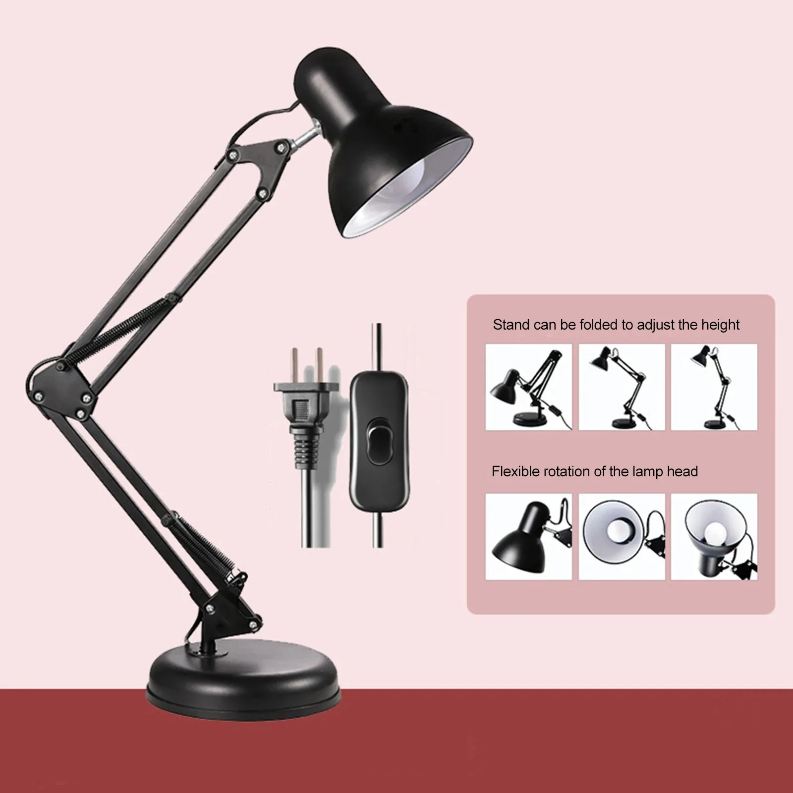 Amerikanische Klappbare 811 Schreibtischlampe Augenschutz Lernlampe Sehenschutz LED-Lampe Studenten-Leselampe Arbeits-Nachttischlampe 812 Schreibtischlampe