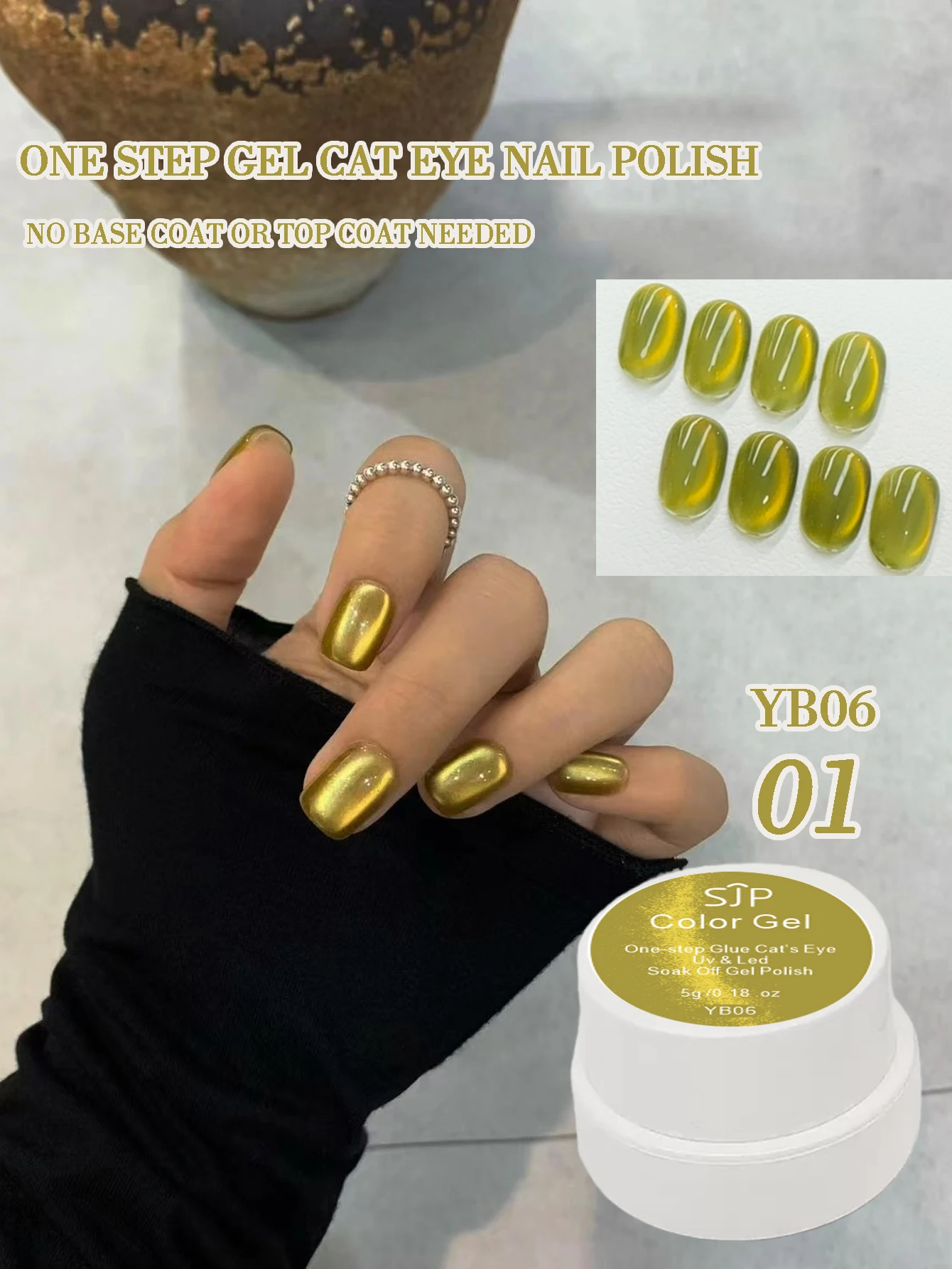 5G Color One-Step Cat Eye Gel-Nagellack mit UV-Schutz, kein Grundlack oder Decklack erforderlich, perfektes Weihnachtsgeschenk für Mädchen.