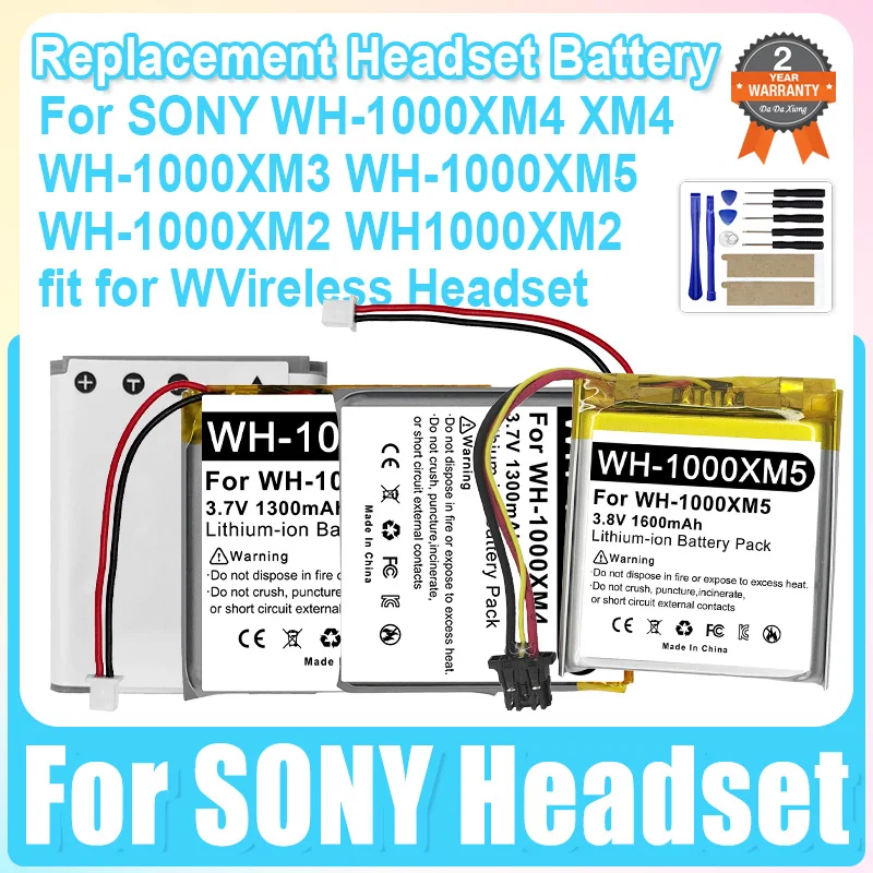 Ersatz-Wireless-Headset-Neuer Akku für Sony WH-1000XM4 XM4 WH-1000XM3 XM3 WH-1000XM5 XM5 723741 WH-1000XM2 WH1000XM2 Image