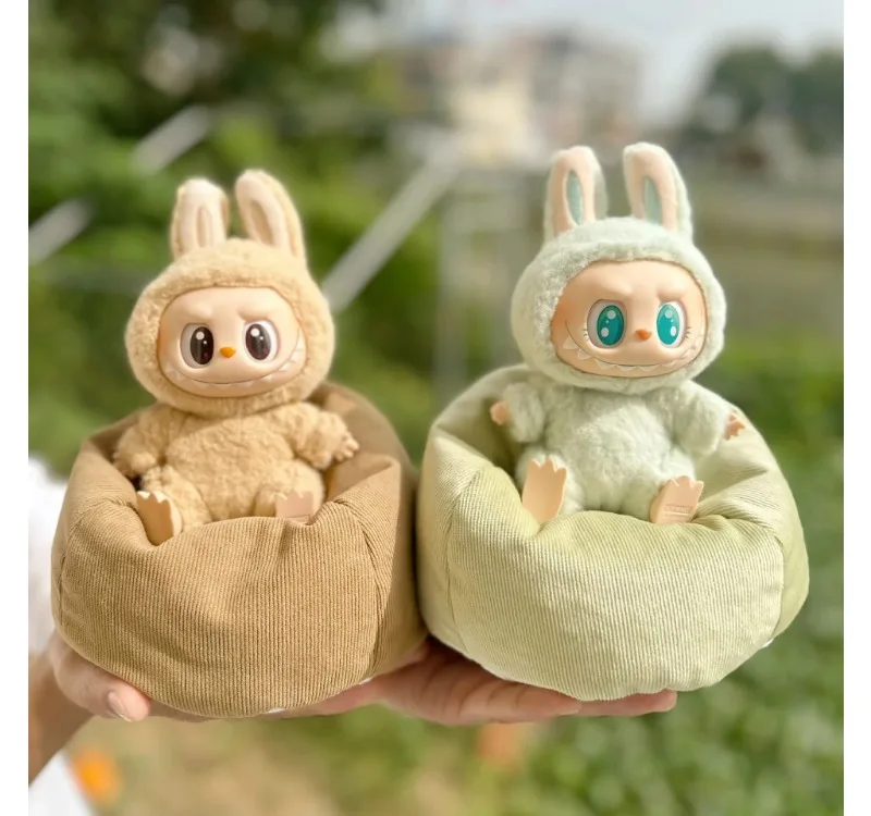 Für 17 cm Labubu Mini Sofa Bjd Puppe Zimmer Dekoration 2. Generation Sitzen Party Serie Puppe Sofa Auto Mini Sofa Bett