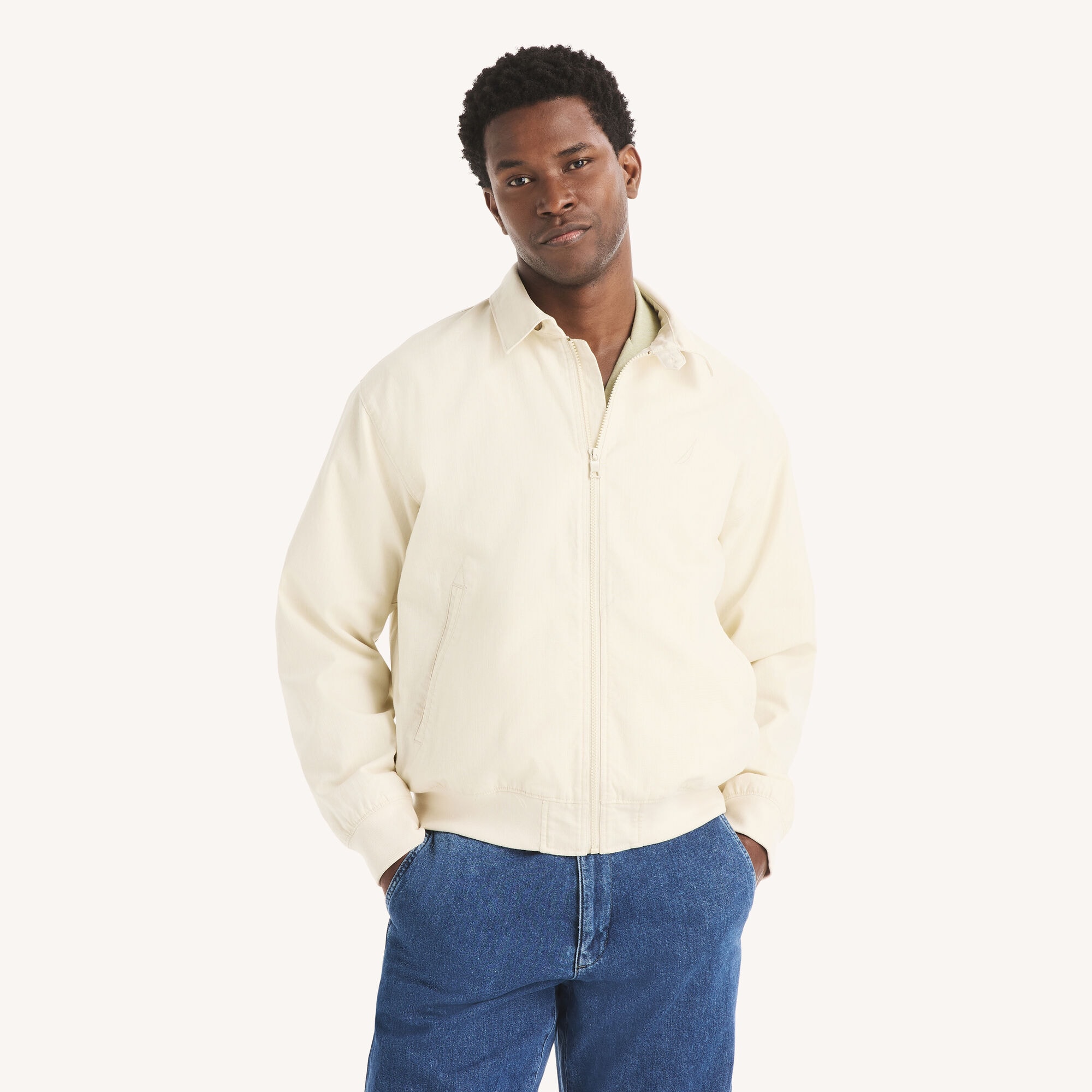 Nautica Men's Canvas Jacket 172 (Natural), XS