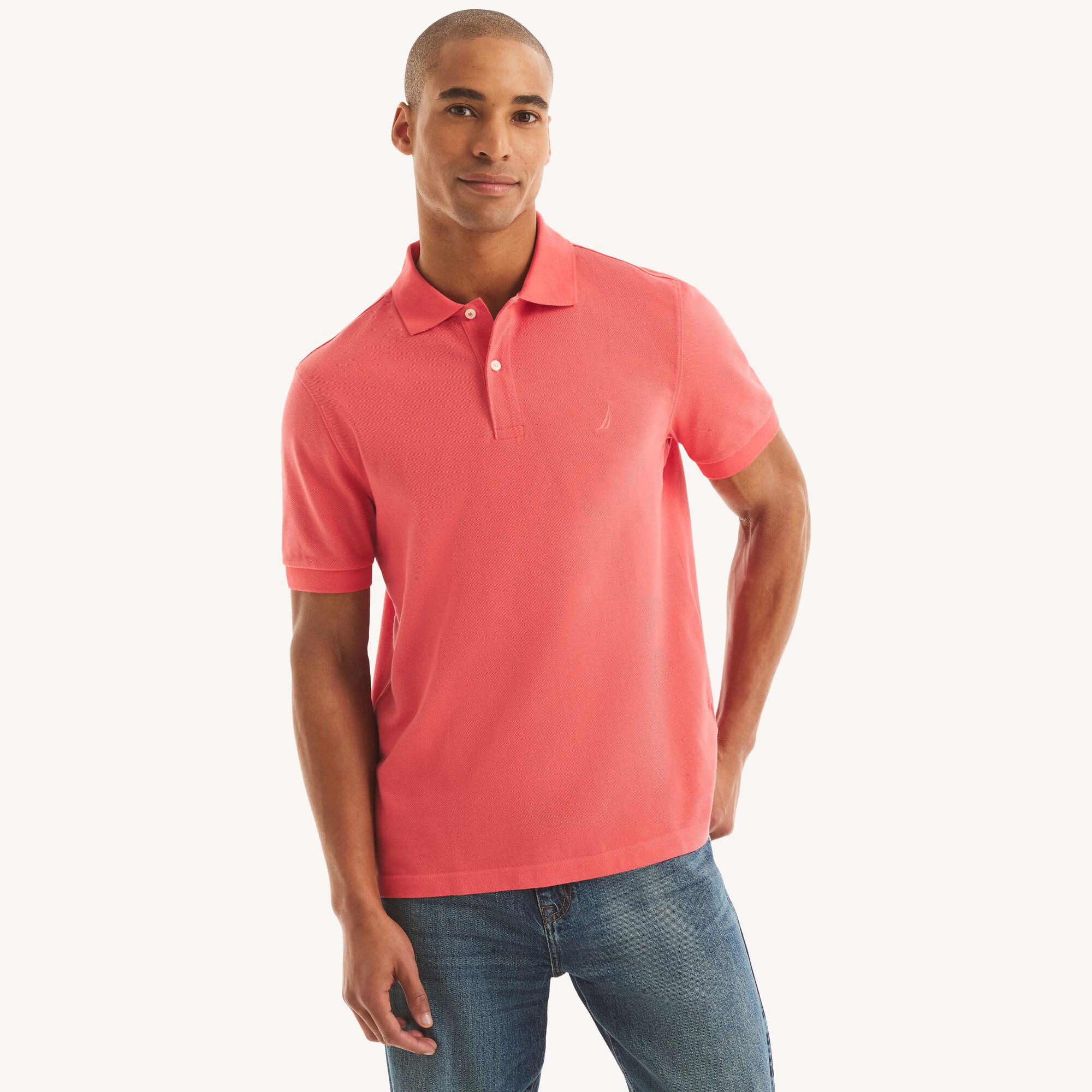 Nautica Men's Classic Fit Deck Polo 648 (Dreamy Coral), 3XL