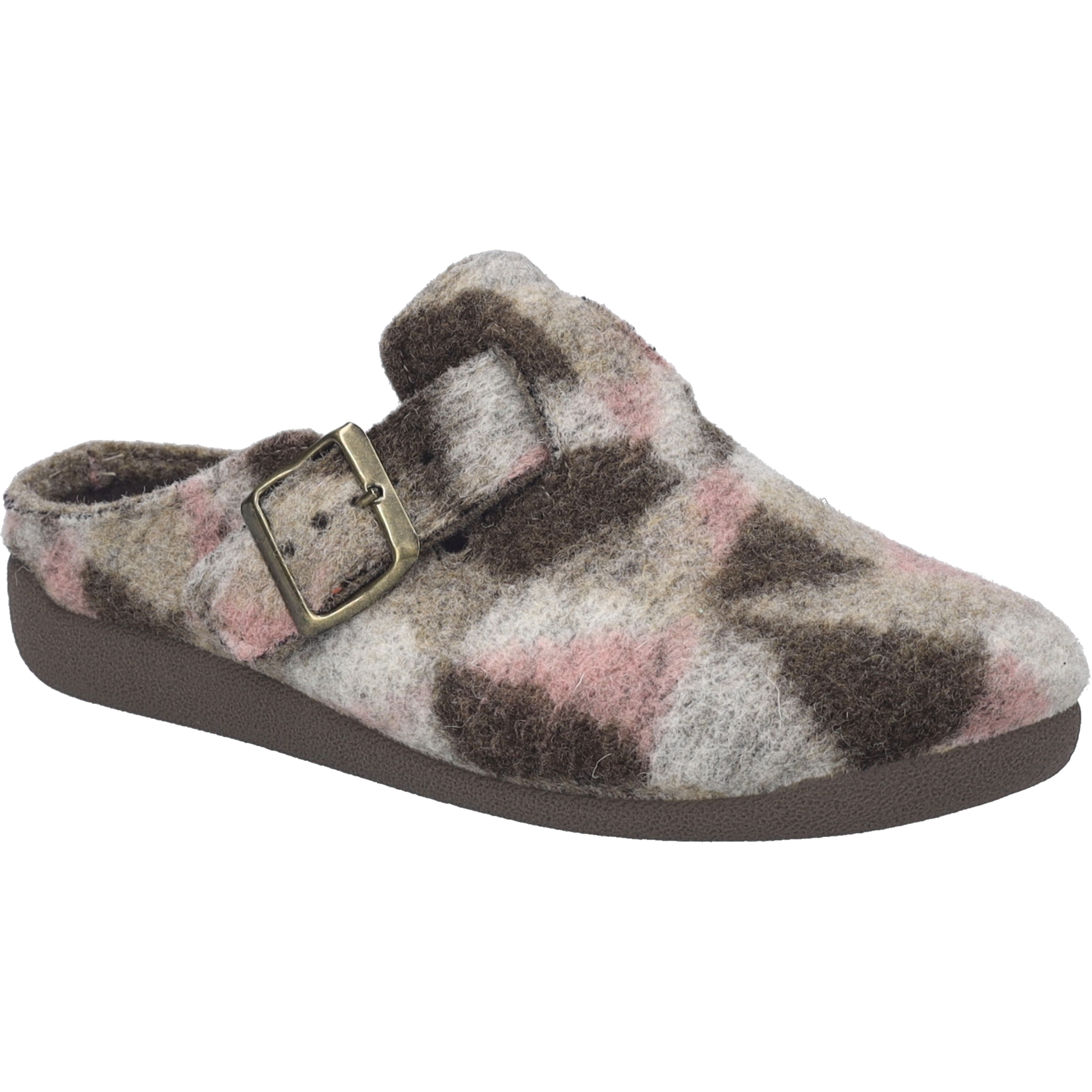 Hausschuh JOSEF SEIBEL "Cara 01, beige-multi", Damen, Gr. 39, beige (beige, multi), Obermaterial: 100% Textilmaterial TEXMAT., Schuhe Hausschuh