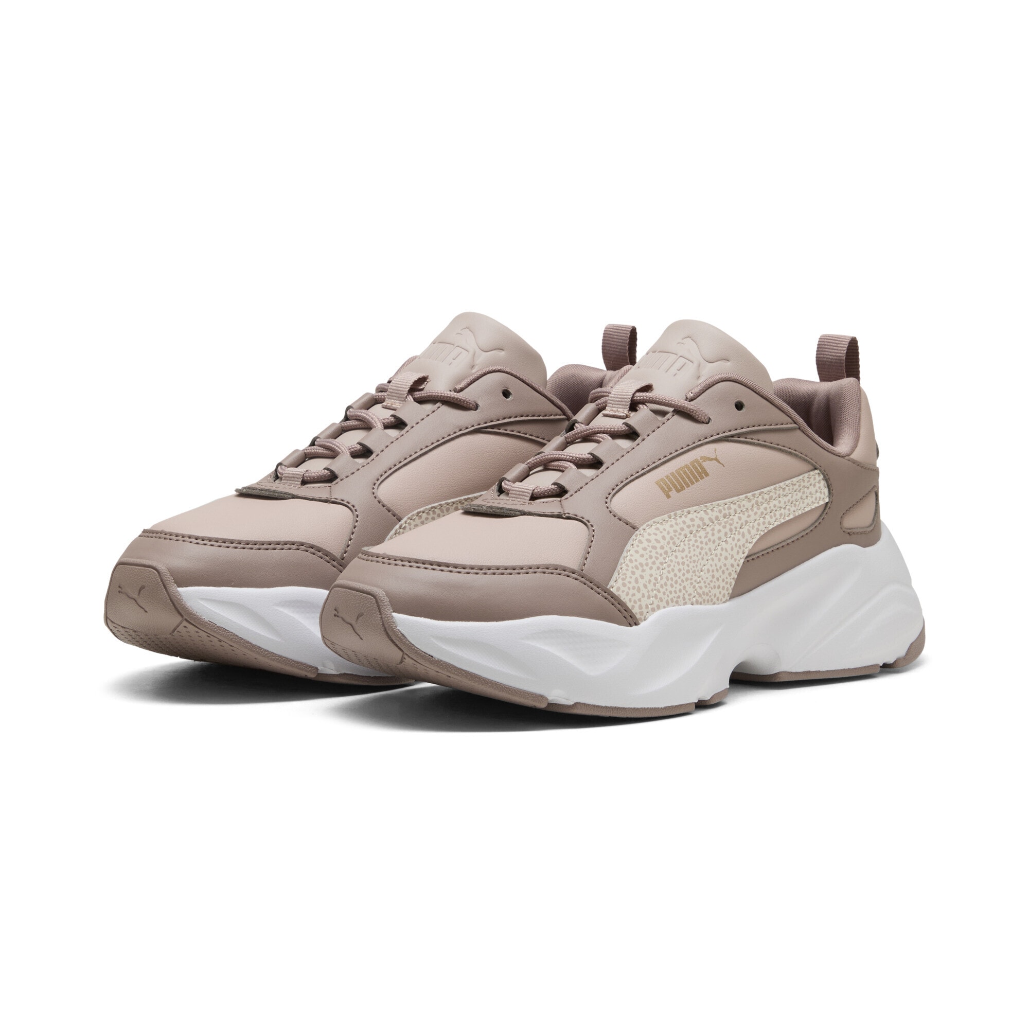 Sneaker PUMA "Cassia 2.0 Topcat Sneakers Damen", Damen, Gr. 40.5, rose latte frosted ivory sandstone beige weiß, Obermaterial: Synthetik, Textil; Futter: Textil; Innensohle: Textil; Laufsohle: Gummi, Schuhe Sneaker