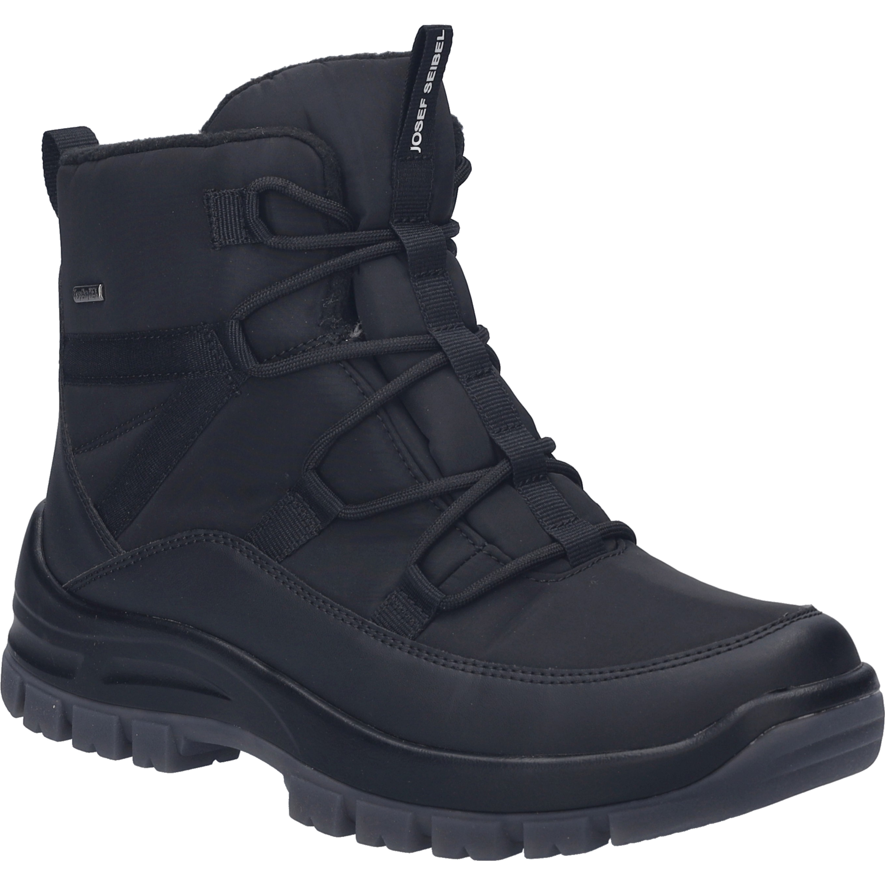 Stiefelette JOSEF SEIBEL "Alaska 52, schwarz", Herren, Gr. 40, schwarz, Obermaterial: 100% Synthetik synthetic., Schuhe Stiefelette, Topseller