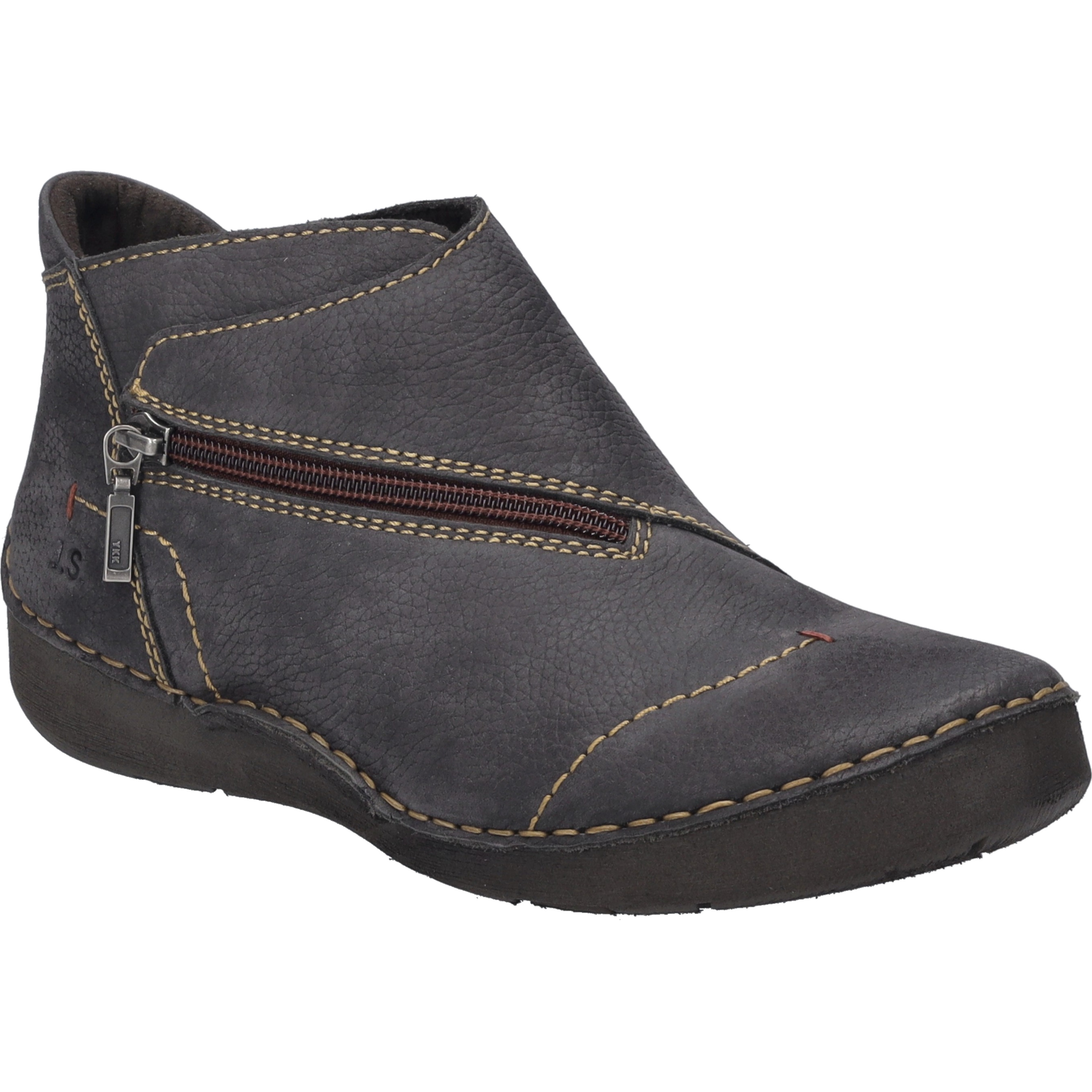Schnürschuh JOSEF SEIBEL "Fergey 48, titan", Damen, Gr. 43, grau (titan), Obermaterial: 100% Rindsleder Leather cow., Schuhe Schnürschuh