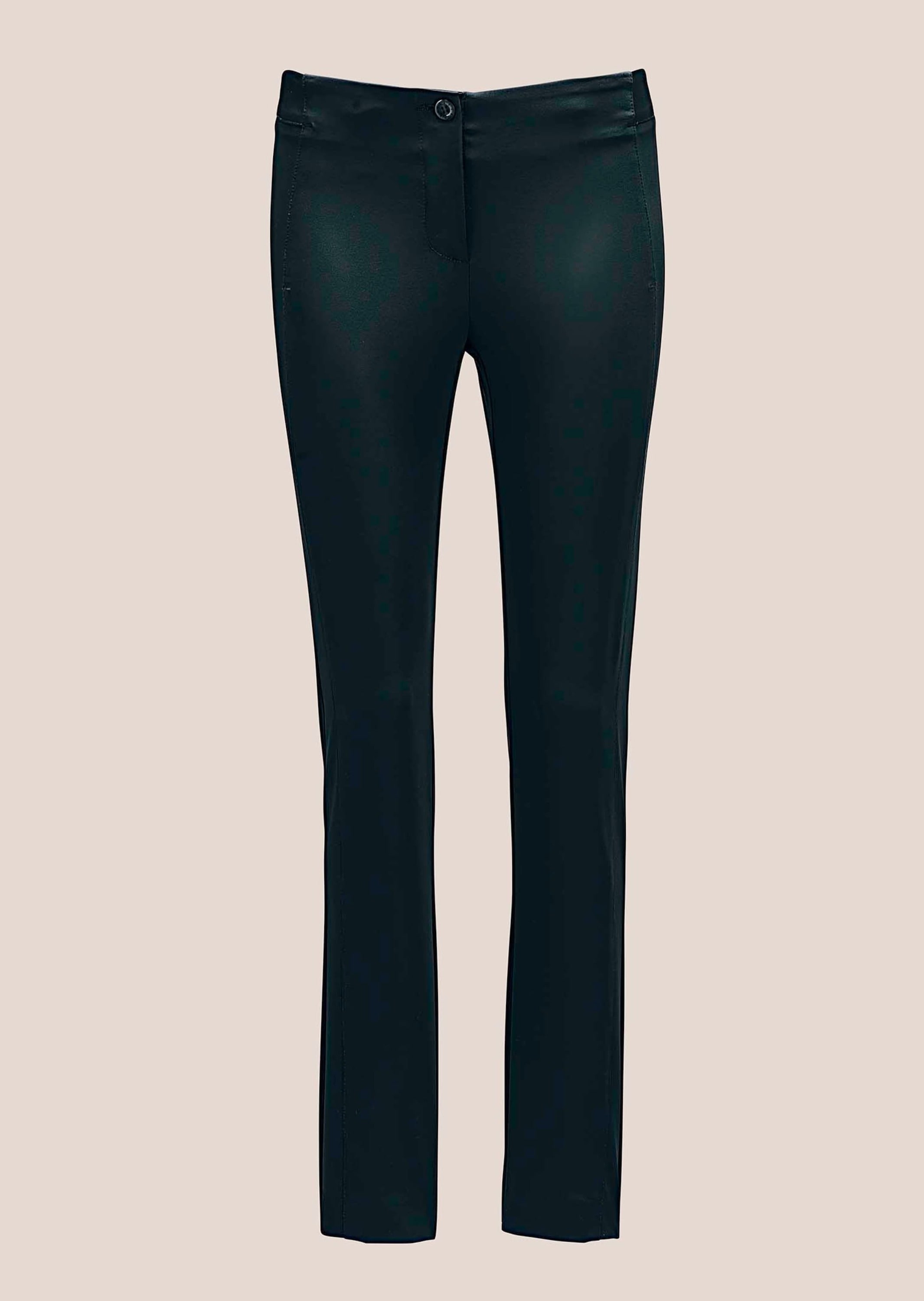 Stoffhose MADELEINE "Hose Schlanke Stretch-Hose mit Vichy-Karo", Damen, Gr. 48, N + K Gr, blau (marine), Obermaterial: 74% Viskose CV. 23% Polyamid PA. 3% Elasthan EL., Hosen Stoffhose