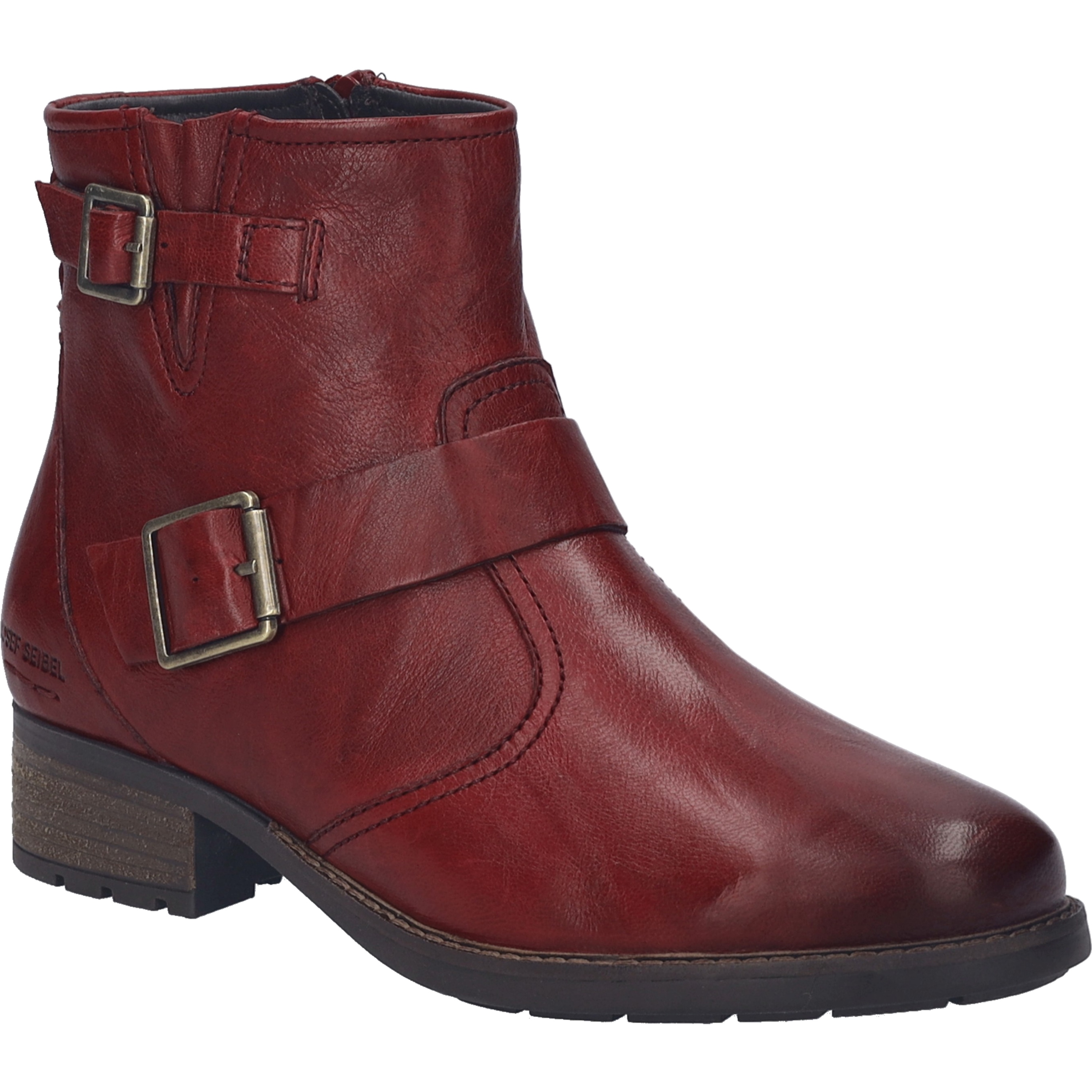Stiefelette JOSEF SEIBEL "Kate 21, bordeaux", Damen, Gr. 39, rot (bordeaux), Obermaterial: 100% Rindsleder Leather cow., Schuhe Stiefelette