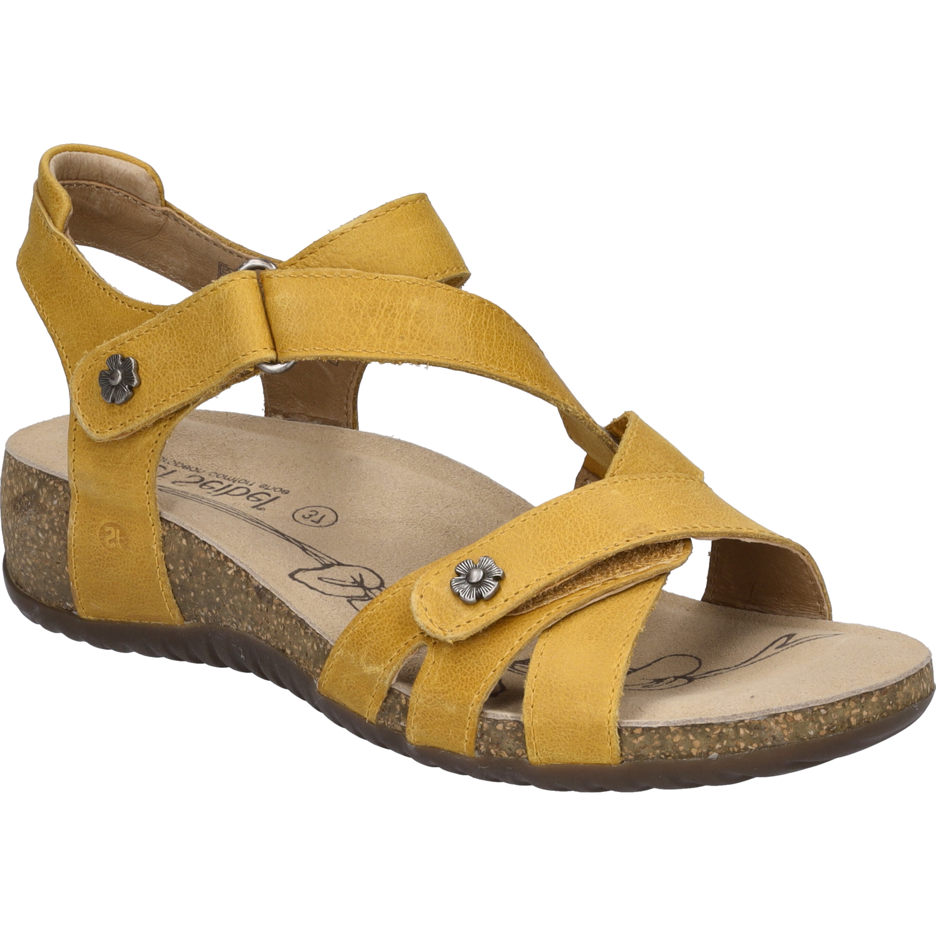 Sandale JOSEF SEIBEL "Natalya 11, gelb", Damen, Gr. 42, gelb, Obermaterial: 100% Rindsleder Leather cow., Schuhe Sandale