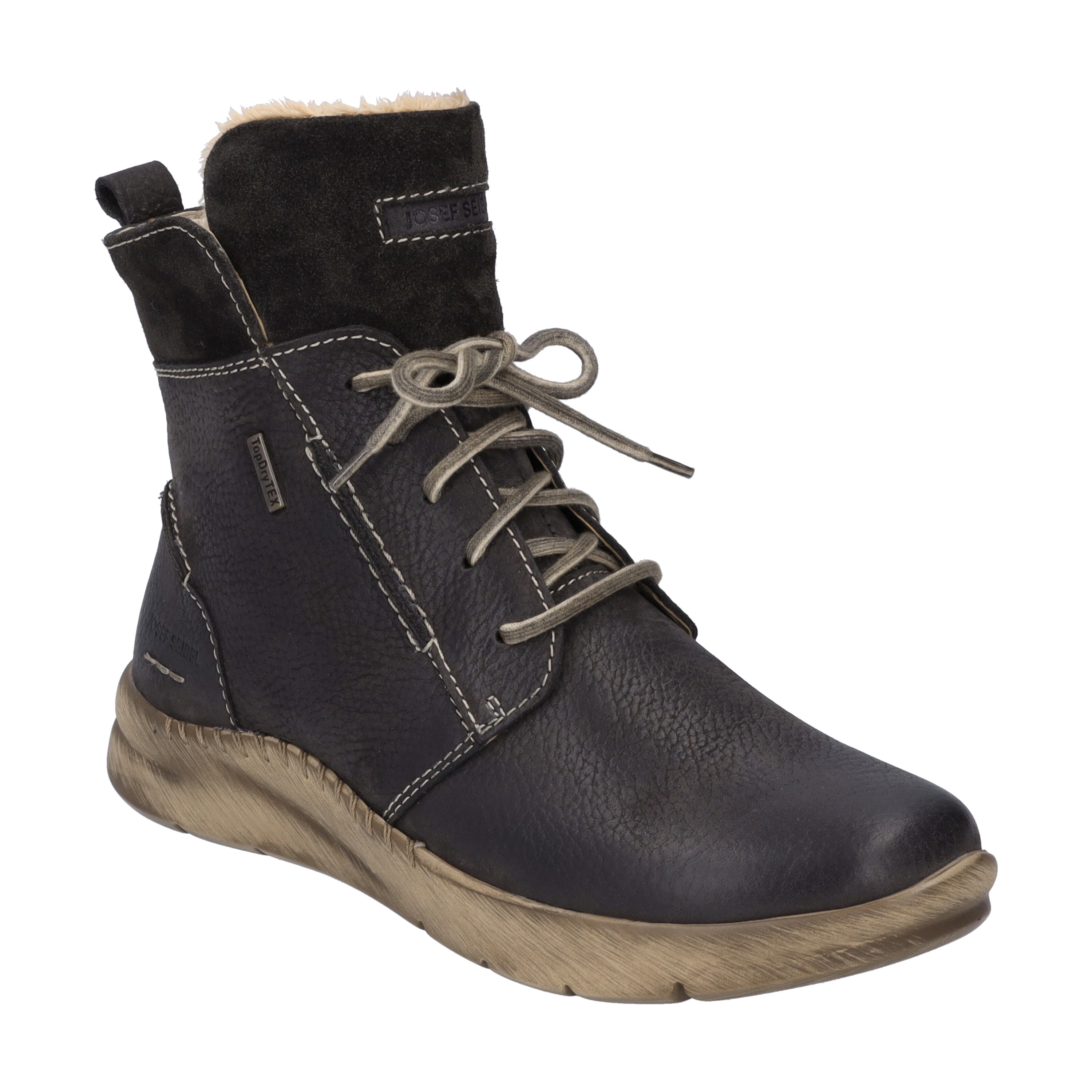 Stiefel JOSEF SEIBEL "Conny 53, titan", Damen, Gr. 37, grau (titan), Obermaterial: 100% Rindsleder Leather cow., Schuhe Stiefel