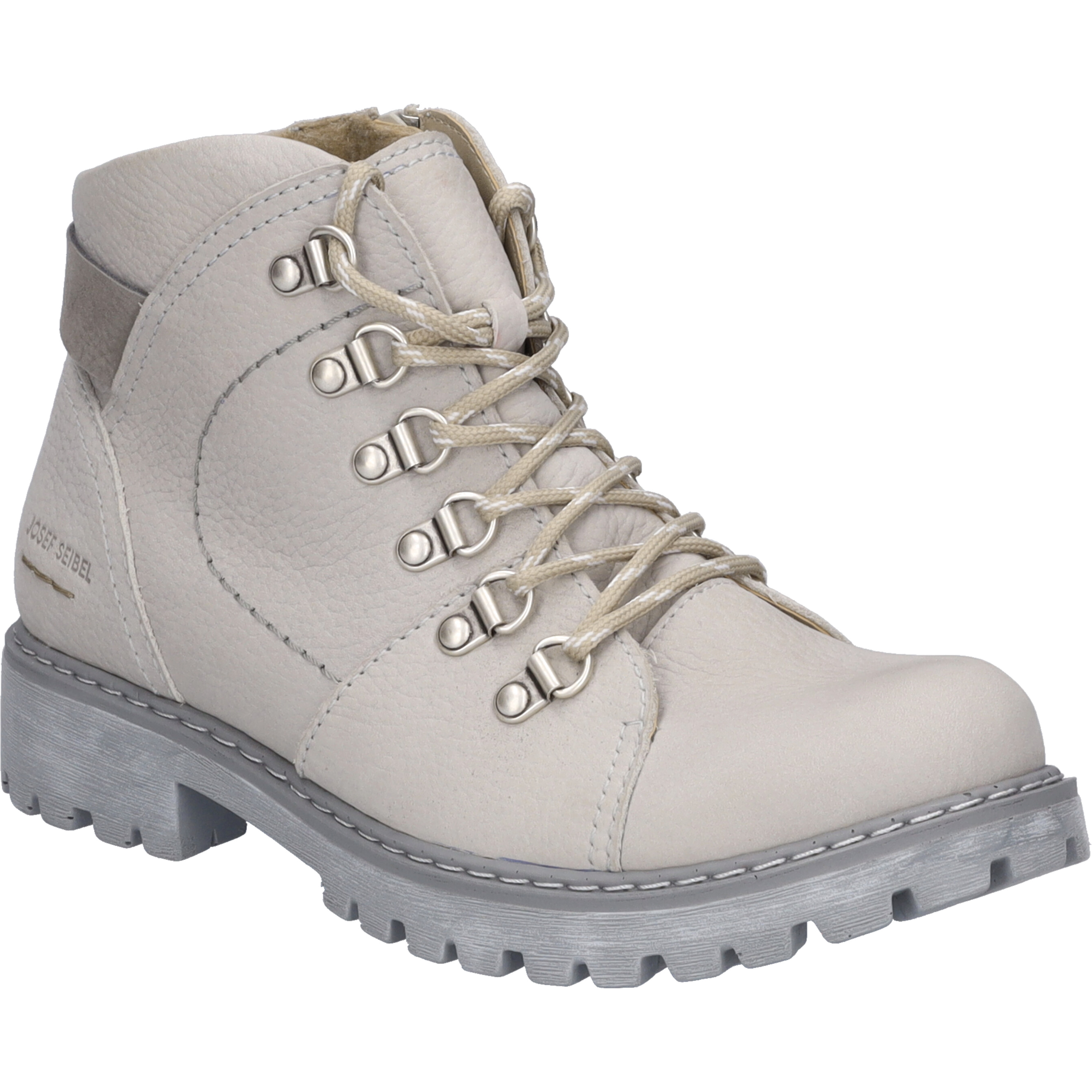 Stiefelette JOSEF SEIBEL "Marta 18, hellgrau", Damen, Gr. 41, grau (hellgrau), Obermaterial: 100% Rindsleder Leather cow., Schuhe Stiefelette