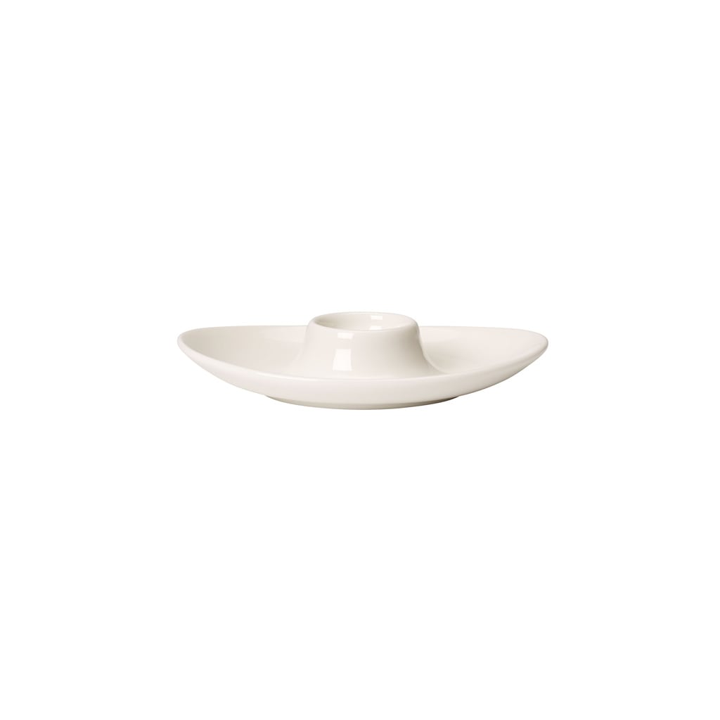 Eierbecher VILLEROY & BOCH "Eierbecher New Cottage Basic 15 x 11 cm weiß", weiß, Porzellan, Eierbecher