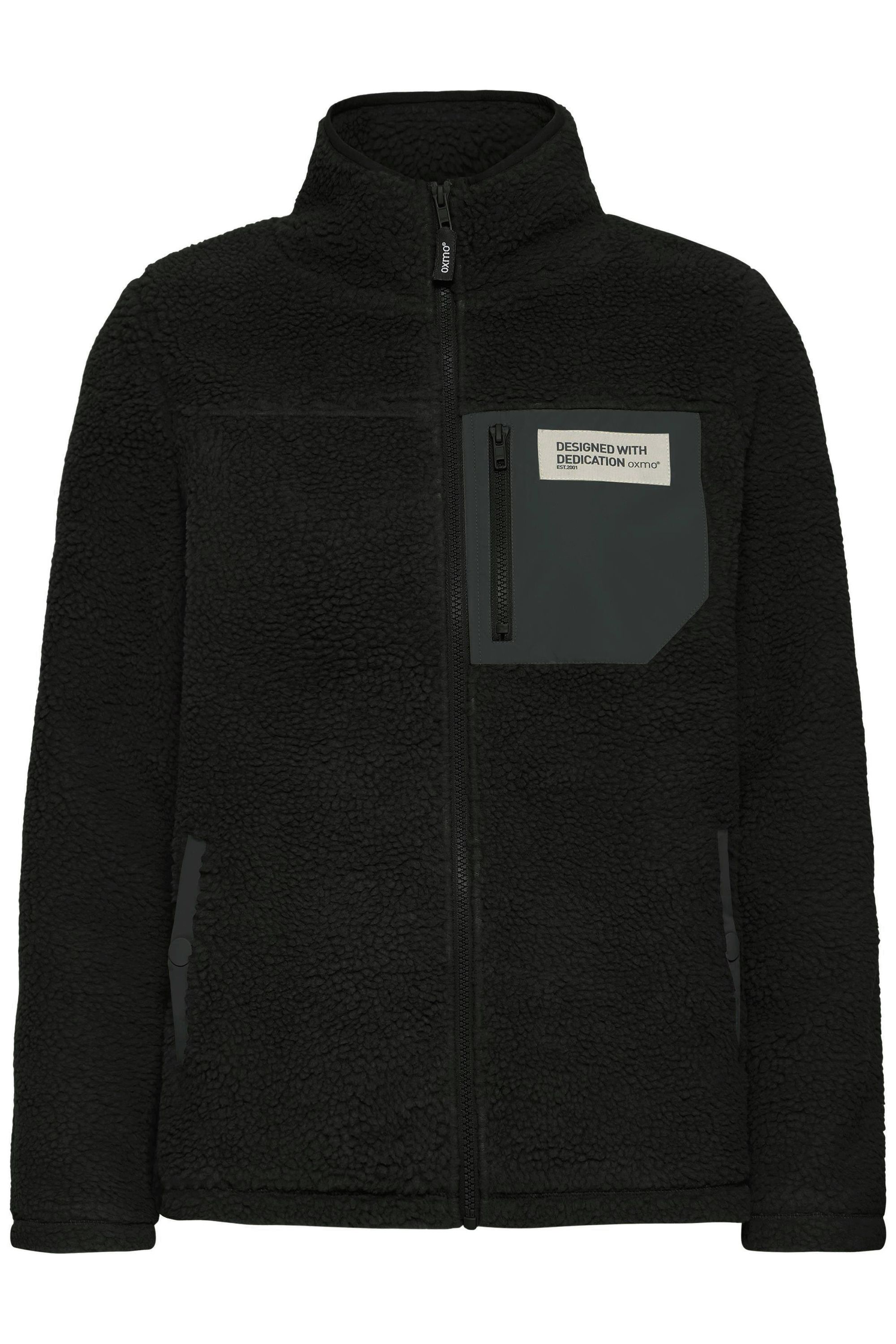 Plüschjacke OXMO "Plüschjacke OXABBY", Damen, Gr. S, schwarz (meteorite), Obermaterial: 100% Polyester PES., Jacken Image