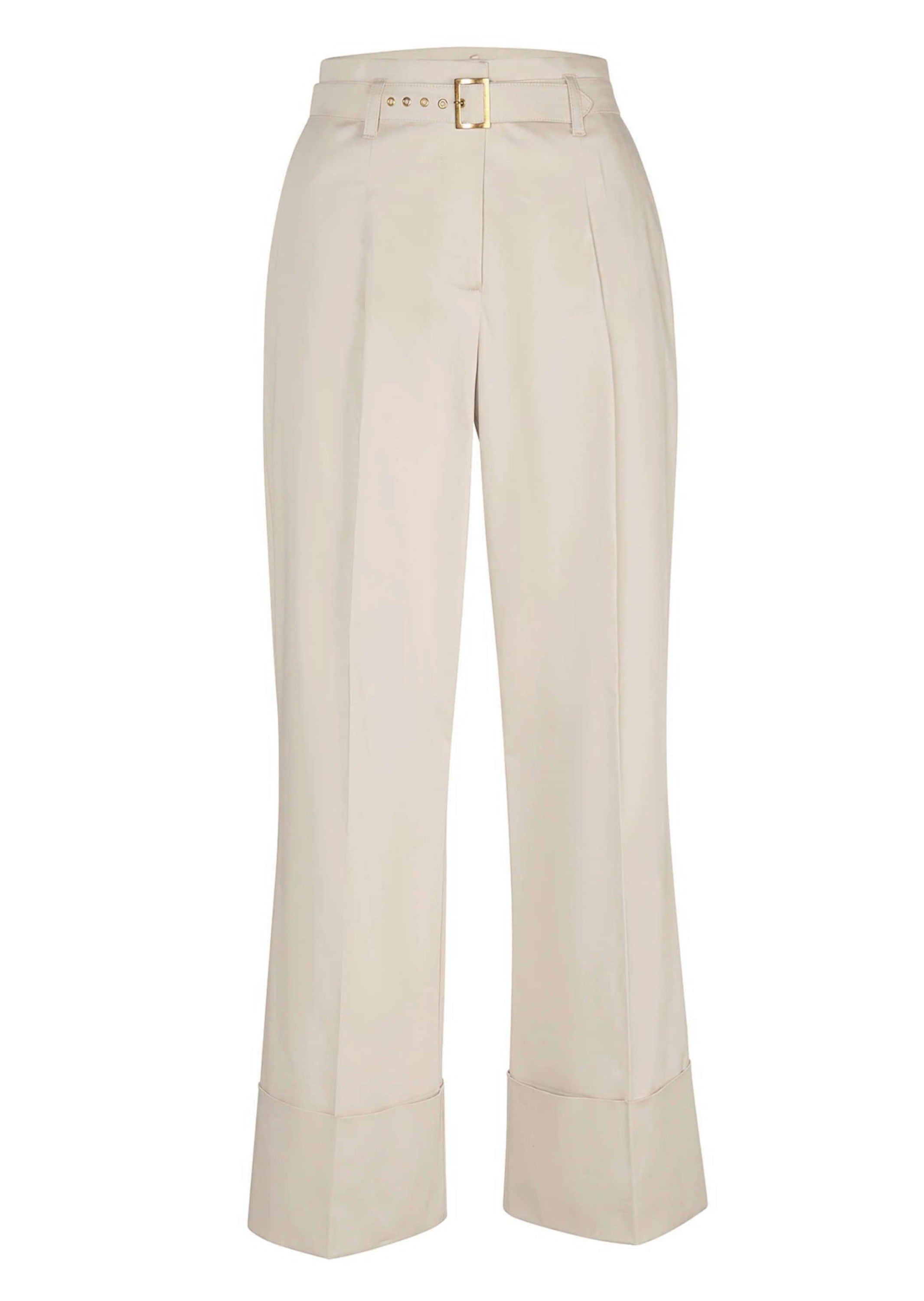 Culotte ALBA MODA "Hose Hose", Damen, Gr. 34, N-Gr, beige (natur), Obermaterial: 97% Baumwolle CO. 3% Elasthan EL., Hosen Culotte