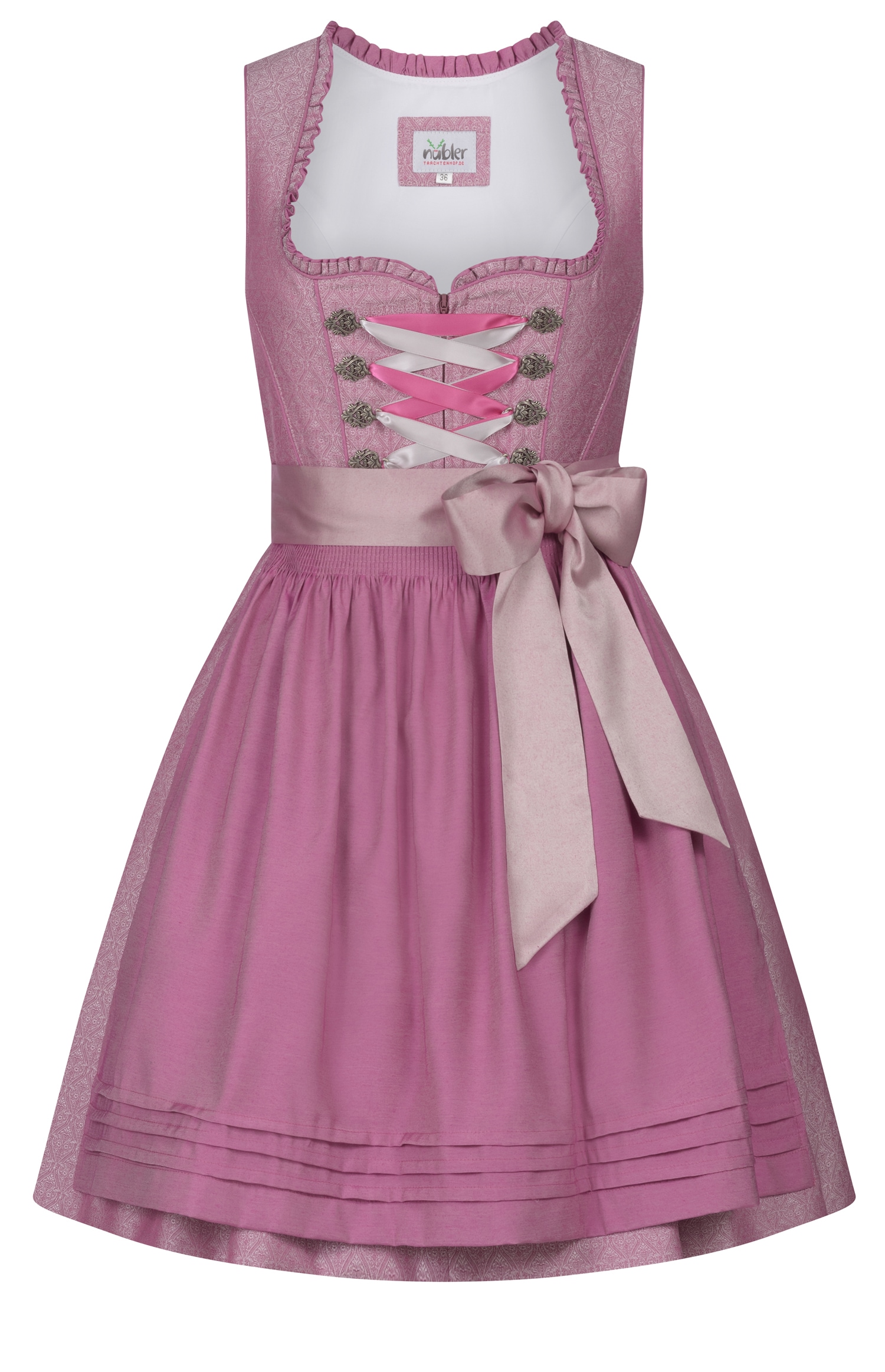 Dirndl NÜBLER "Mini Dirndl Golda", Damen, Gr. 34, EURO, rosa, Obermaterial: 100% Polyester PES., Kleider Image
