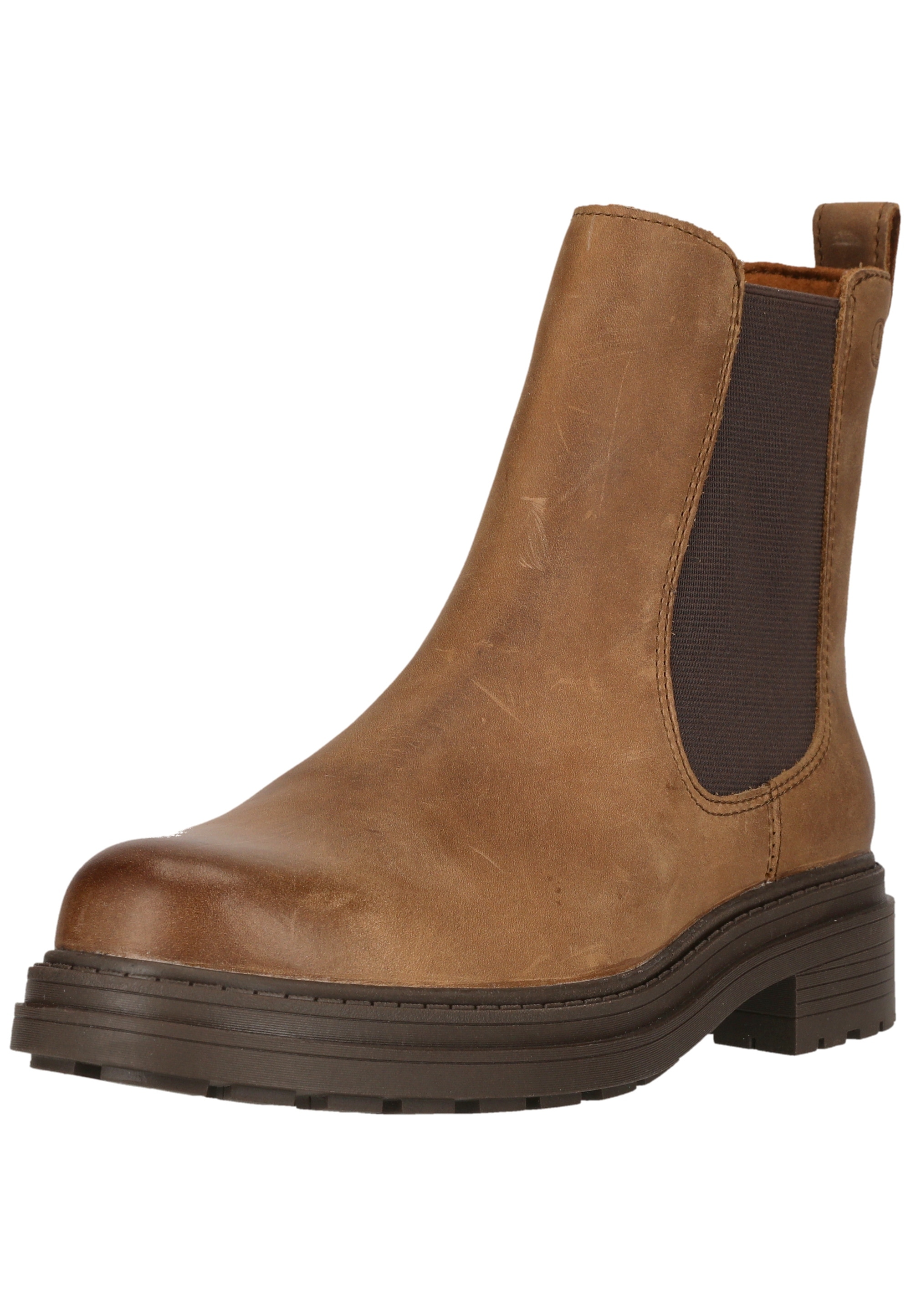 Stiefel CLARKS "Orinoco3 Top", Damen, Gr. 38, braun, Leder, Schuhe Stiefel, mit bequemem Contour Cushion-Fußbett