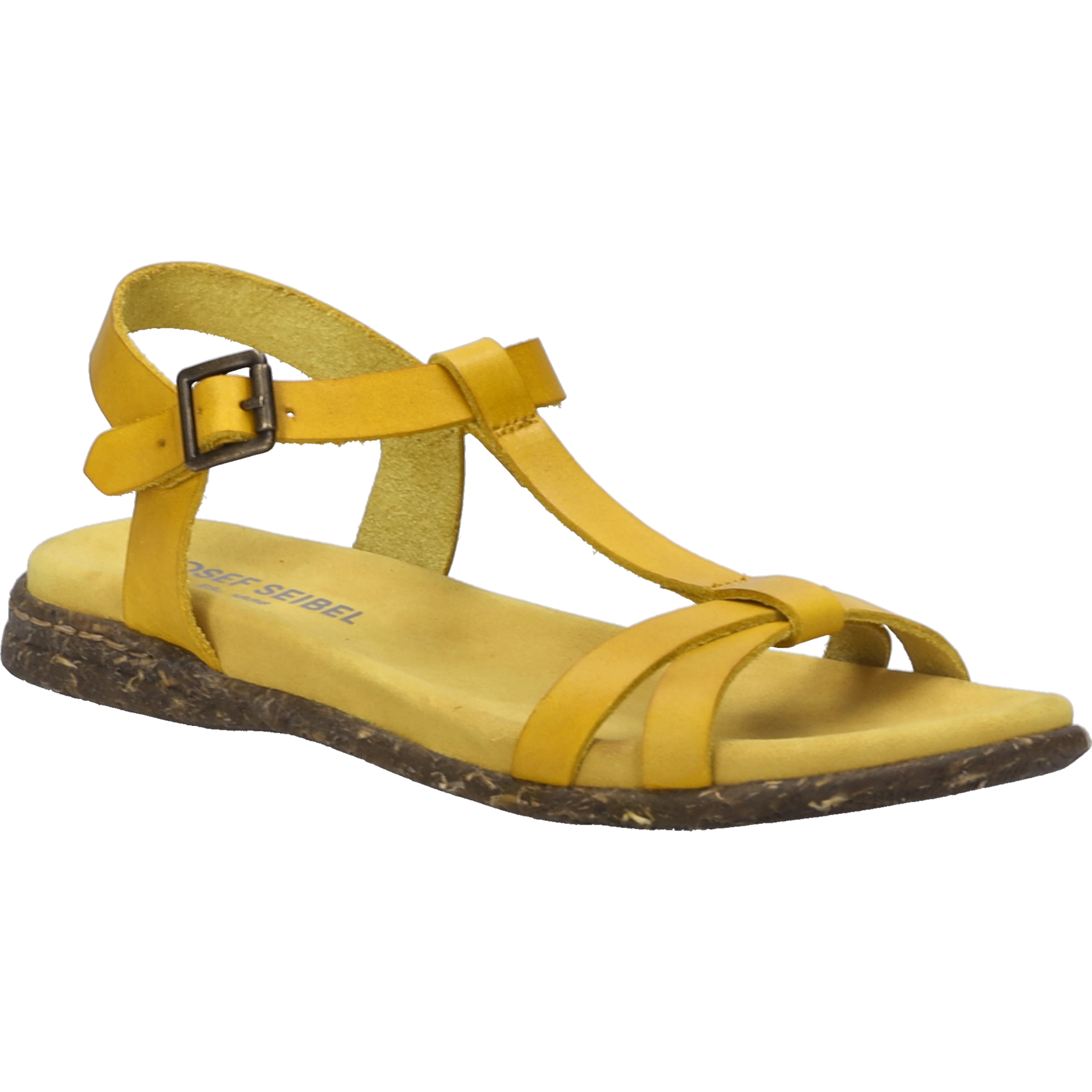 Sandale JOSEF SEIBEL "Fabricia 01, gelb", Damen, Gr. 42, gelb, Obermaterial: 100% Rindsleder Leather cow., Schuhe Sandale