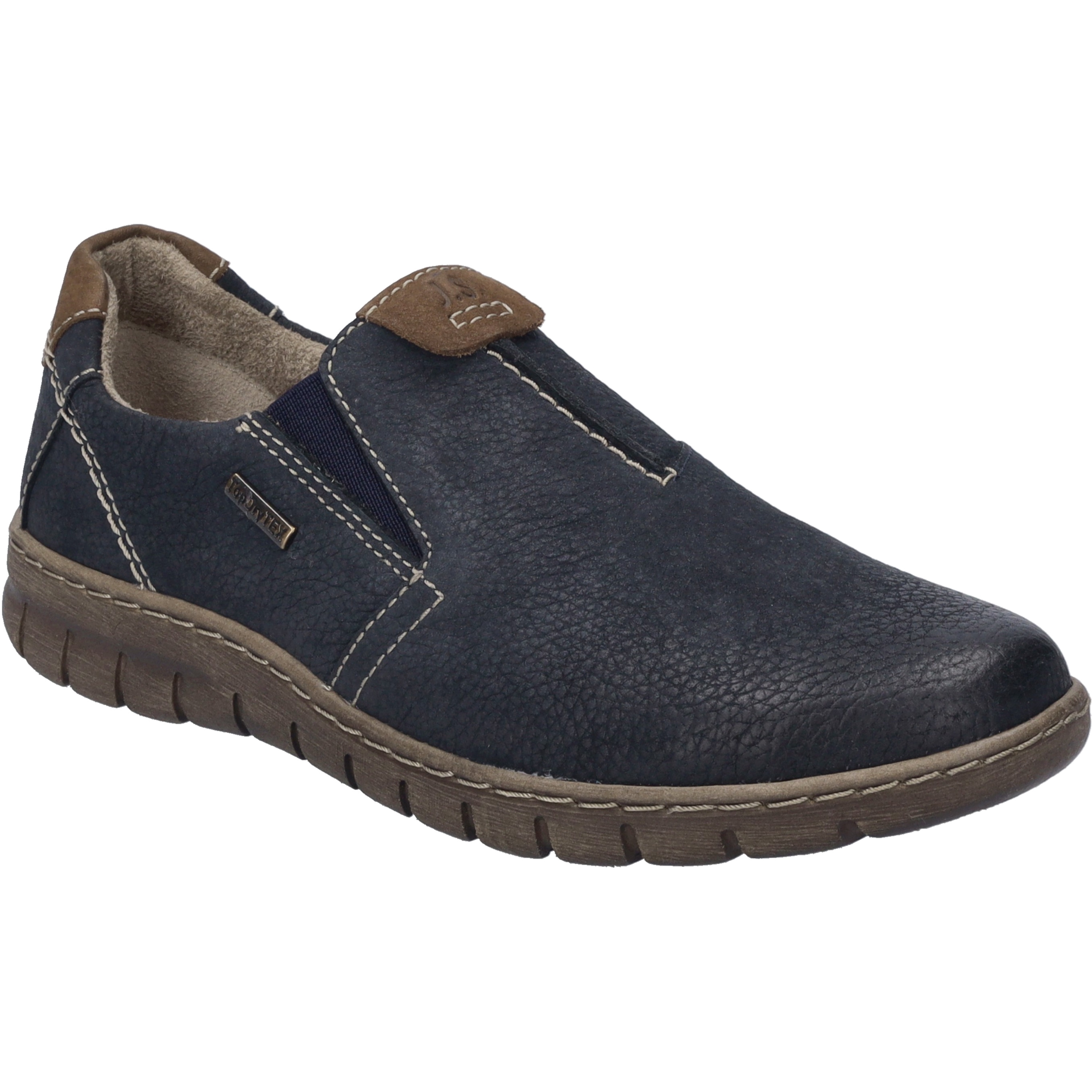 Slipper JOSEF SEIBEL "Steffi 65, ocean-kombi", Damen, Gr. 39, blau (ocean, kombi), Obermaterial: 100% Rindsleder Leather cow., Schuhe Slipper