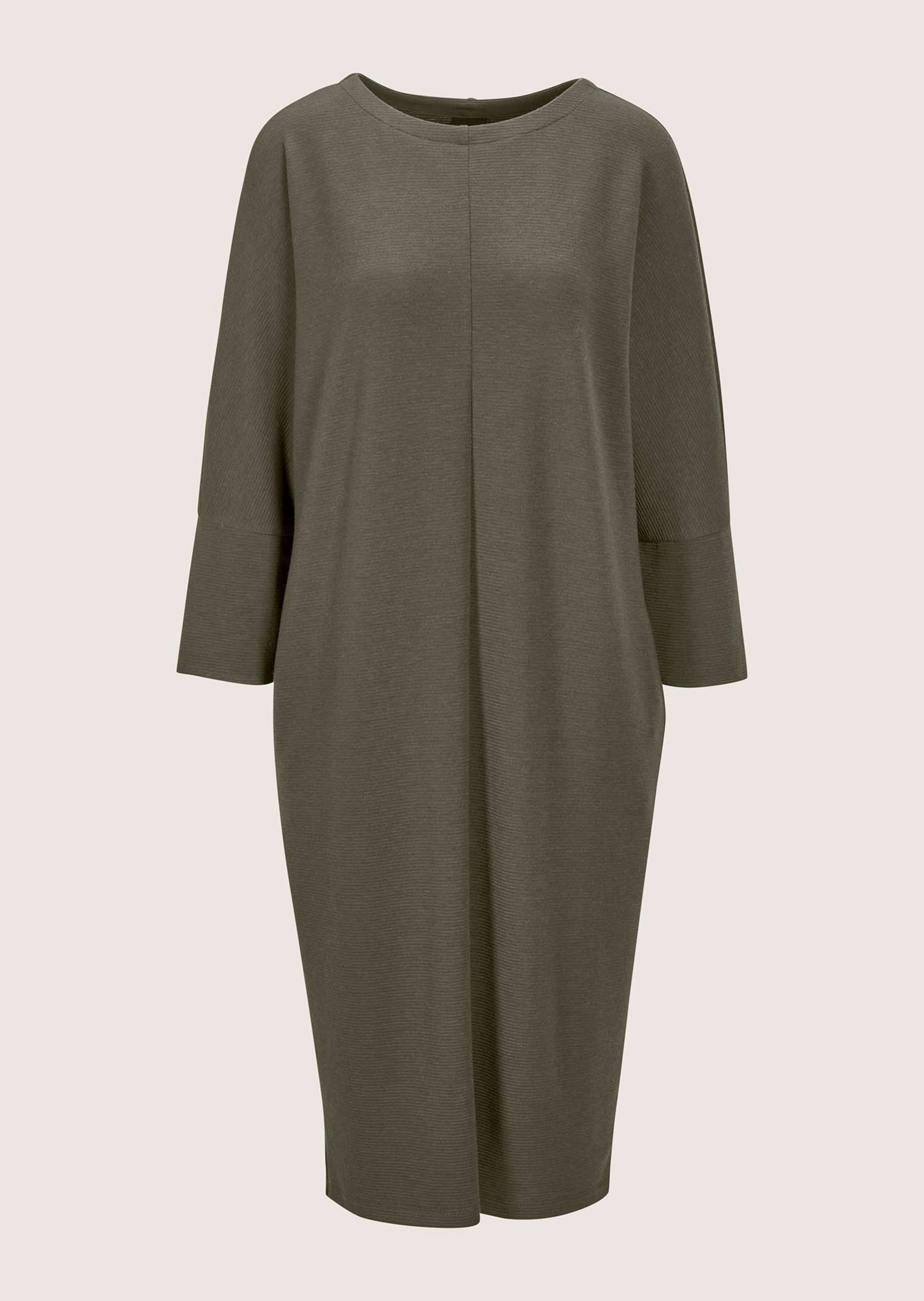 Sommerkleid MADELEINE "Kleid Elegantes Kleid mit Fledermausärmeln", Damen, Gr. 46, N-Gr, grün (khaki), Obermaterial: 75% Polyester PES. 20% Viskose CV. 5% Elasthan EL., Kleider Sommerkleid