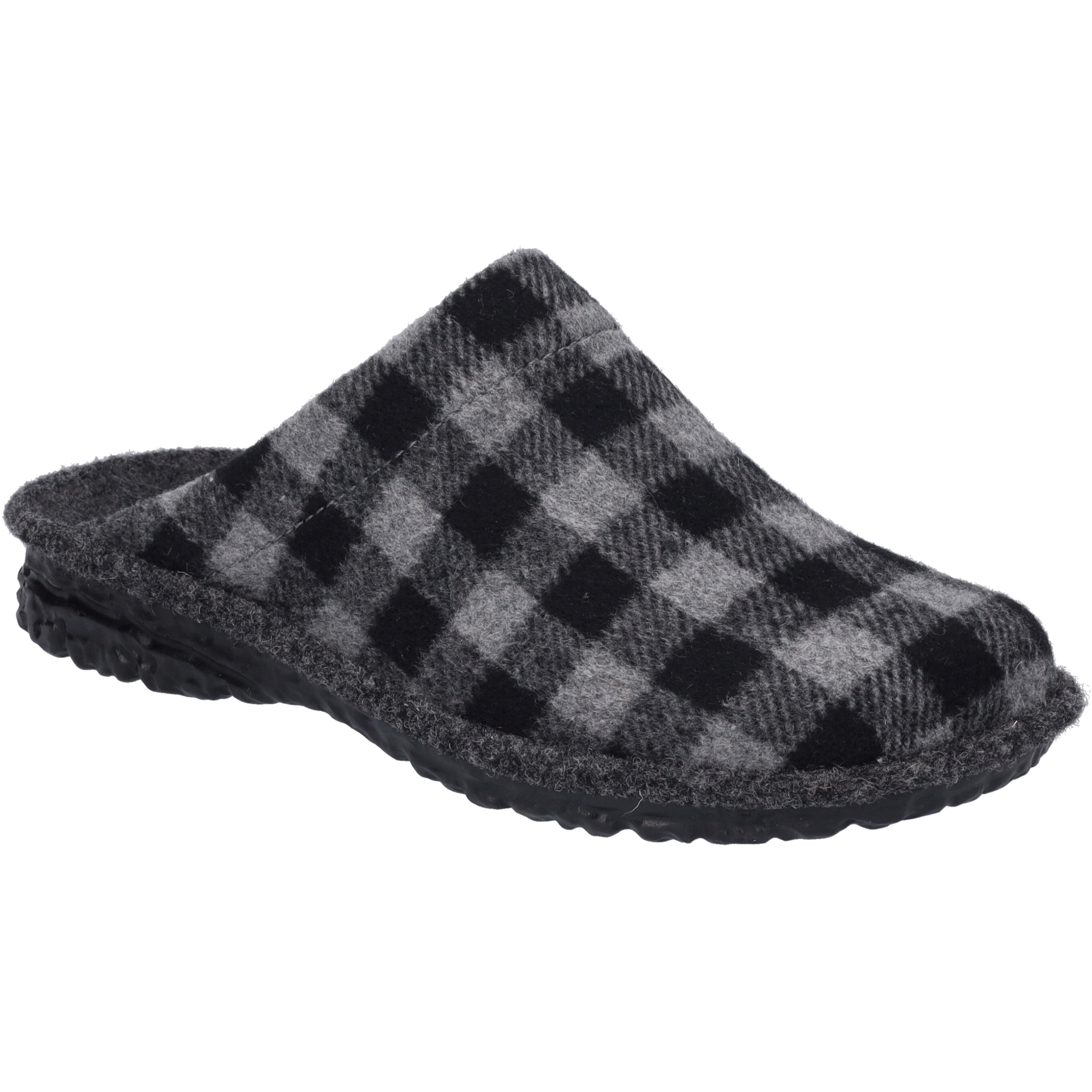 Hausschuh JOSEF SEIBEL "Toulouse 03, schwarz-grau", Herren, Gr. 41, schwarz (schwarz, grau), Obermaterial: 100% Textilmaterial TEXMAT., Schuhe Hausschuh