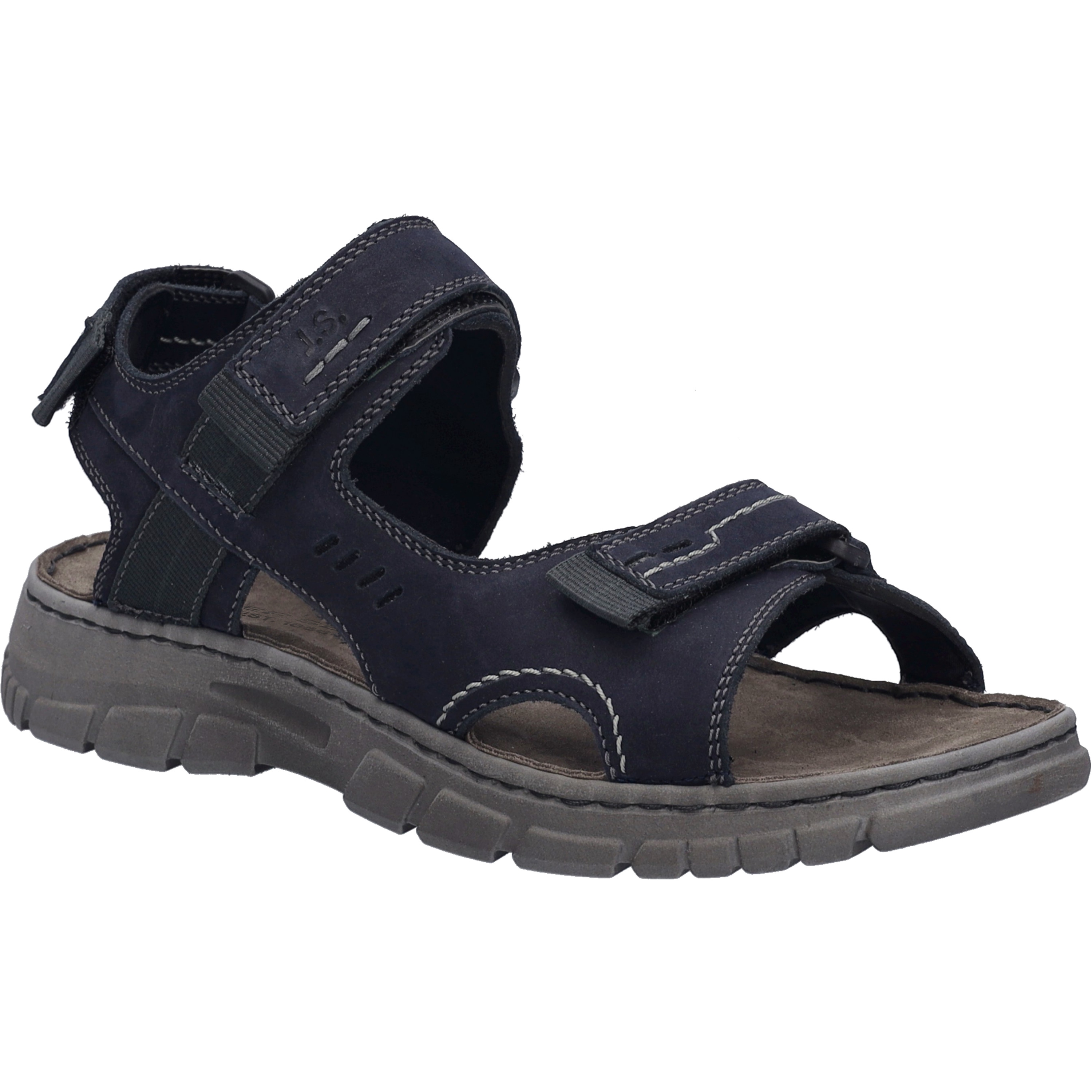 Sandale JOSEF SEIBEL "Brendan 08, indigo-kombi", Herren, Gr. 41, blau (indigo, kombi), Obermaterial: 100% Rindsleder Leather cow., Schuhe Sandale