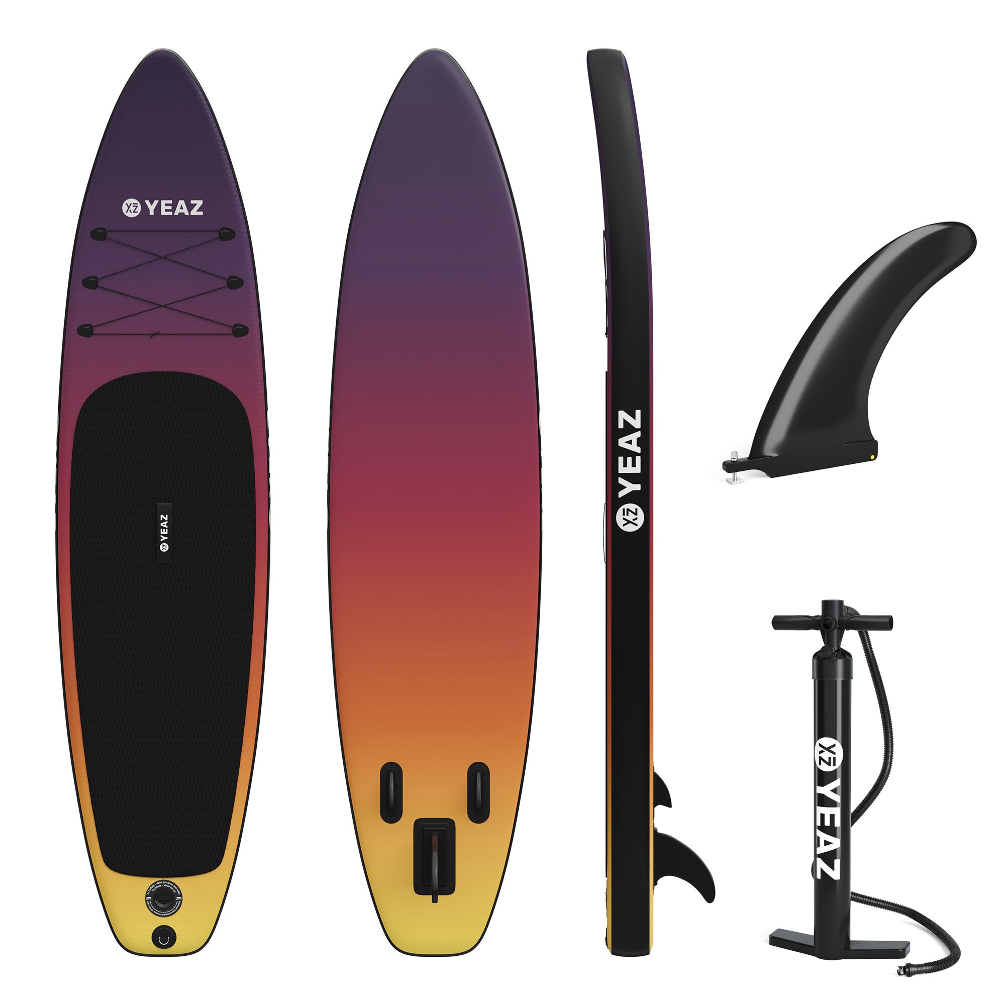 Inflatable SUP-Board YEAZ "SUP Board SUNSET BEACH - EXOTRACE PRO -", lila, Wassersportboards Image