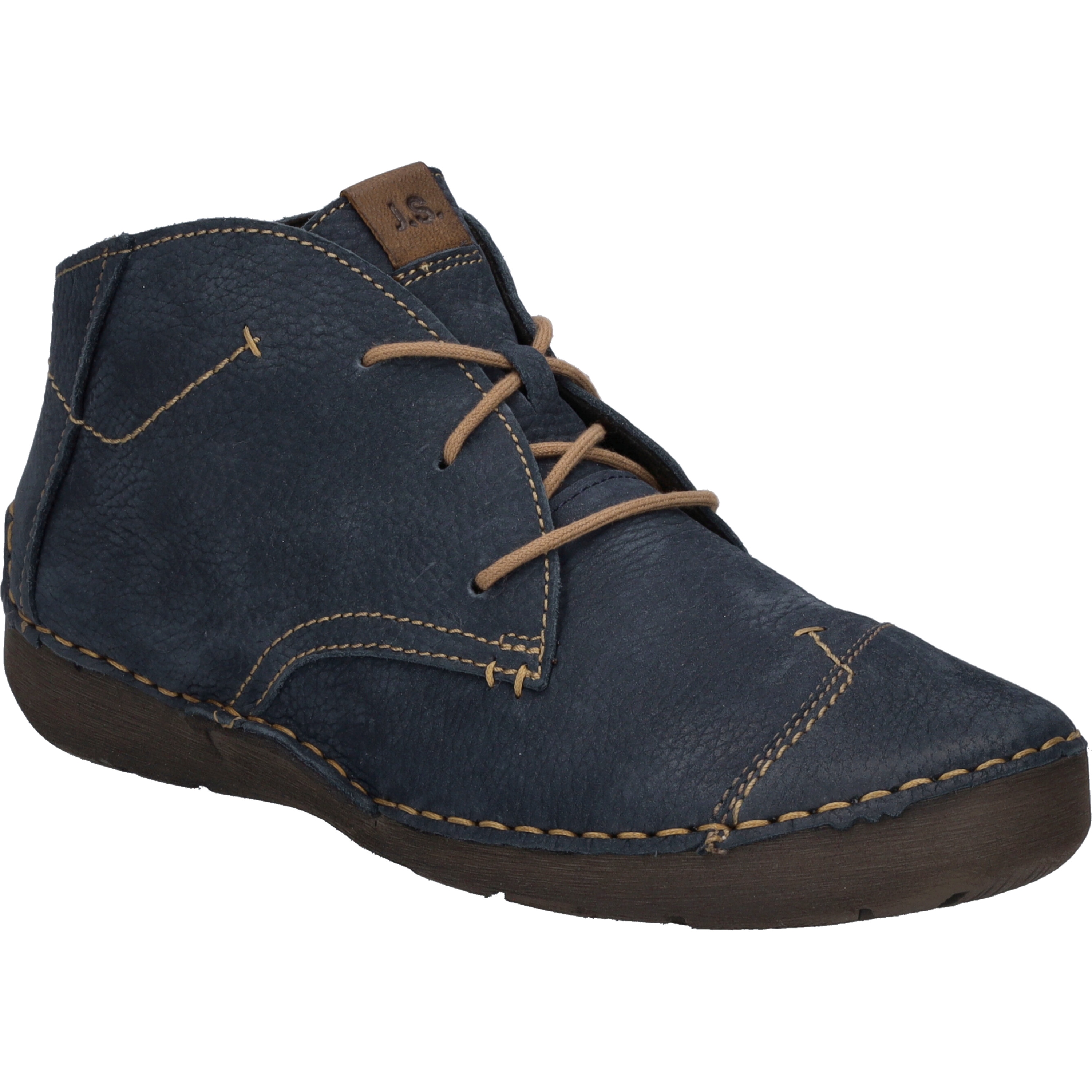 Stiefelette JOSEF SEIBEL "Fergey 18, blau", Damen, Gr. 36, blau, Obermaterial: 100% Rindsleder Leather cow., Schuhe Stiefelette