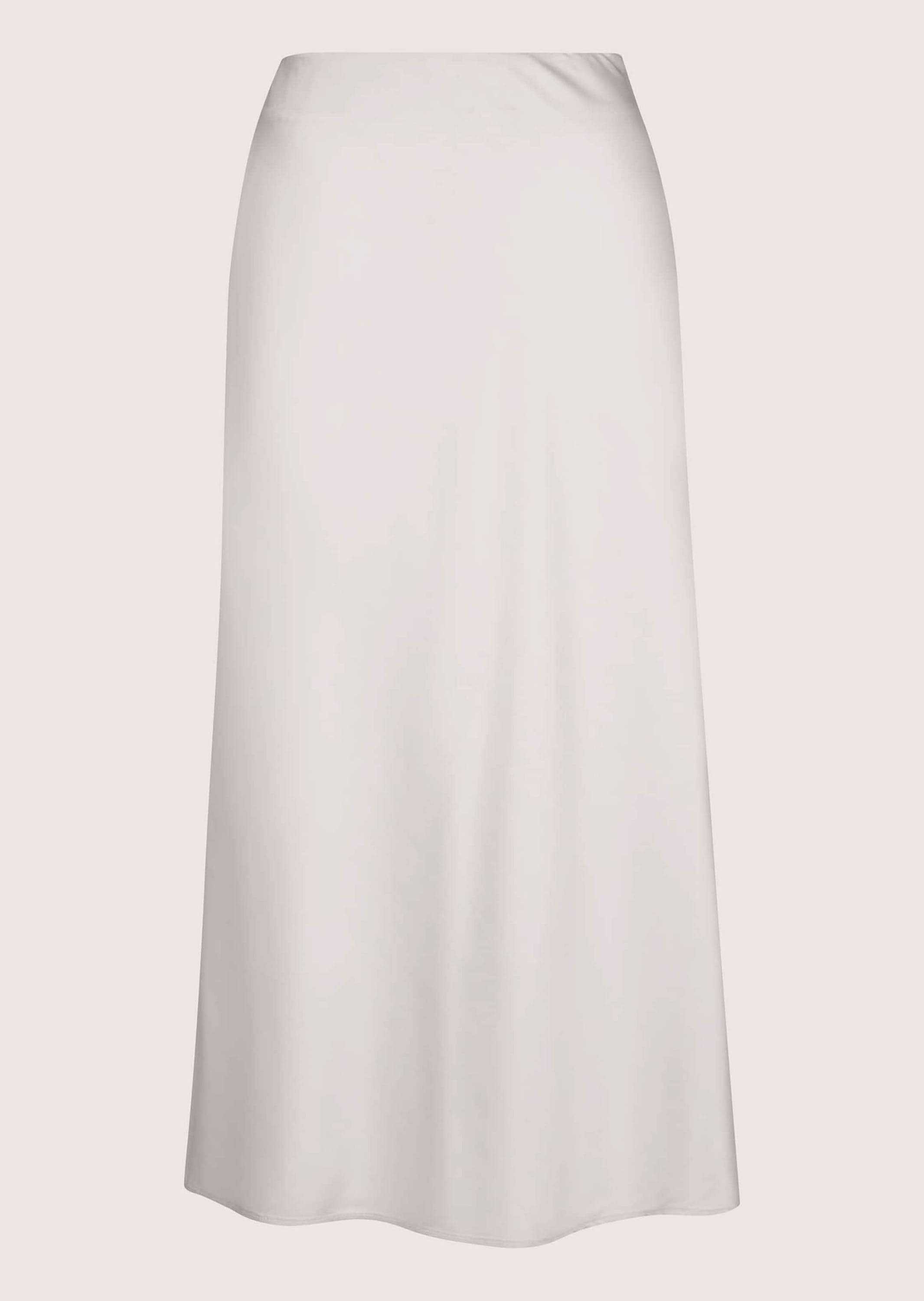 Midirock MADELEINE "Midirock Midi Satinrock für elegante Anlässe", Damen, Gr. 40, weiß (perlweiß), Obermaterial: 100% Polyester PES., Modern, normal, Röcke, Satin