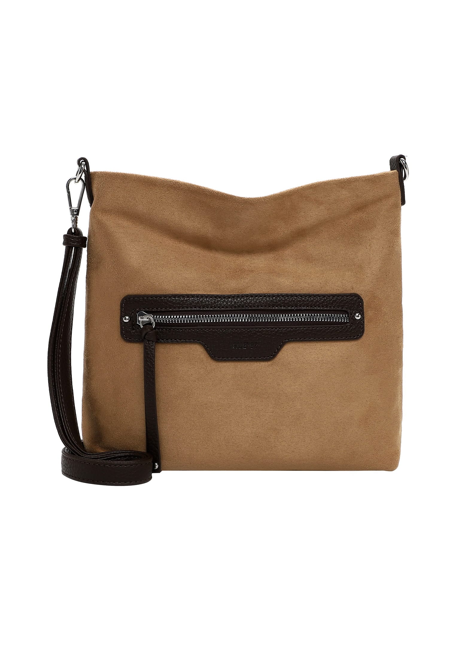 Umhängetasche EMILY & NOAH "Umhängetasche E&N Drancy RUE 09", Damen, Gr. B/H/T: 28cm x 26cm x 6cm 0, grau (taupe 900), Polyester, Taschen Umhängetasche