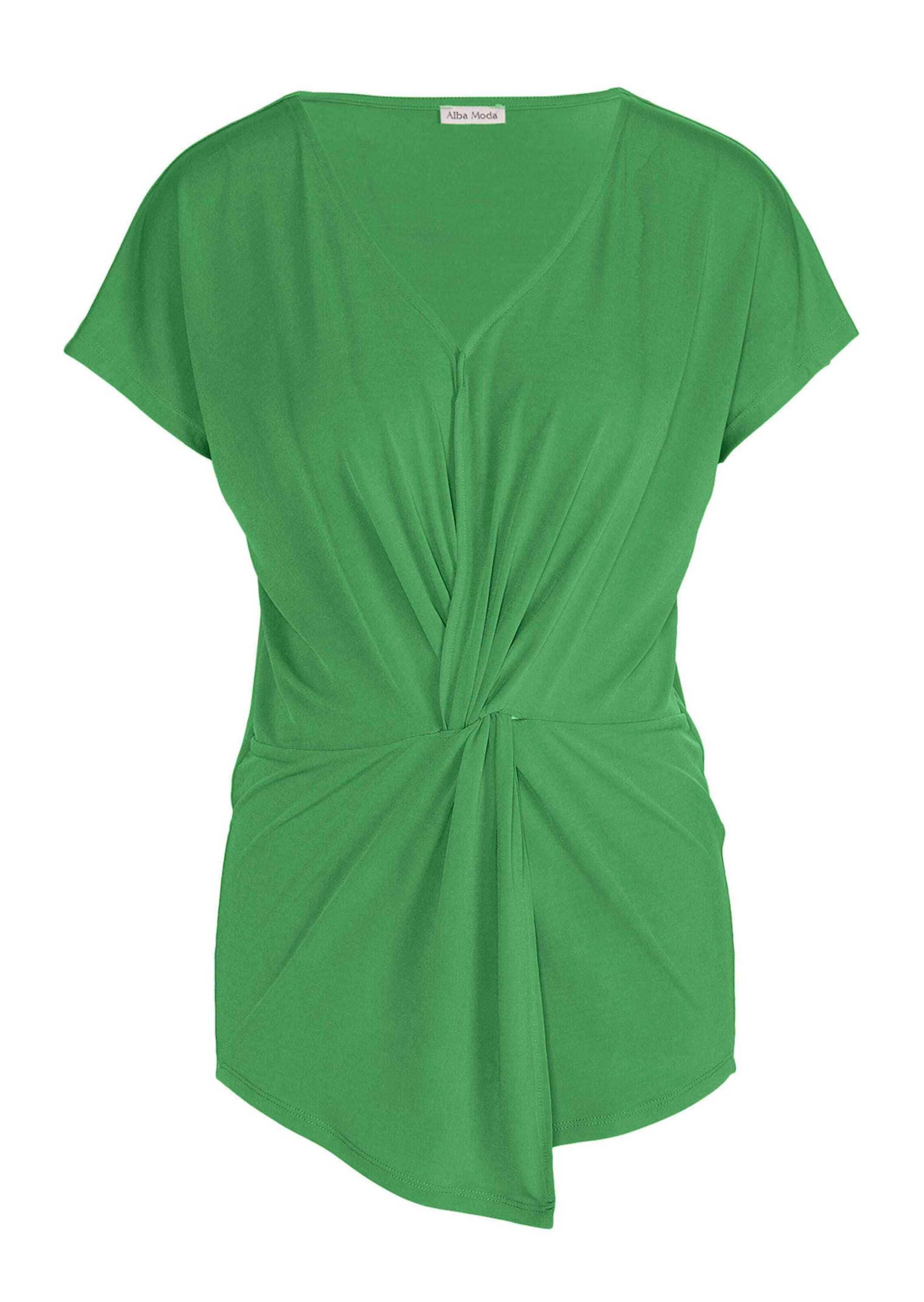 Kurzarmshirt ALBA MODA "Shirt Shirt", Damen, Gr. 44, grün, Obermaterial: 95% Polyester PES. 5% Elasthan EL., Shirts