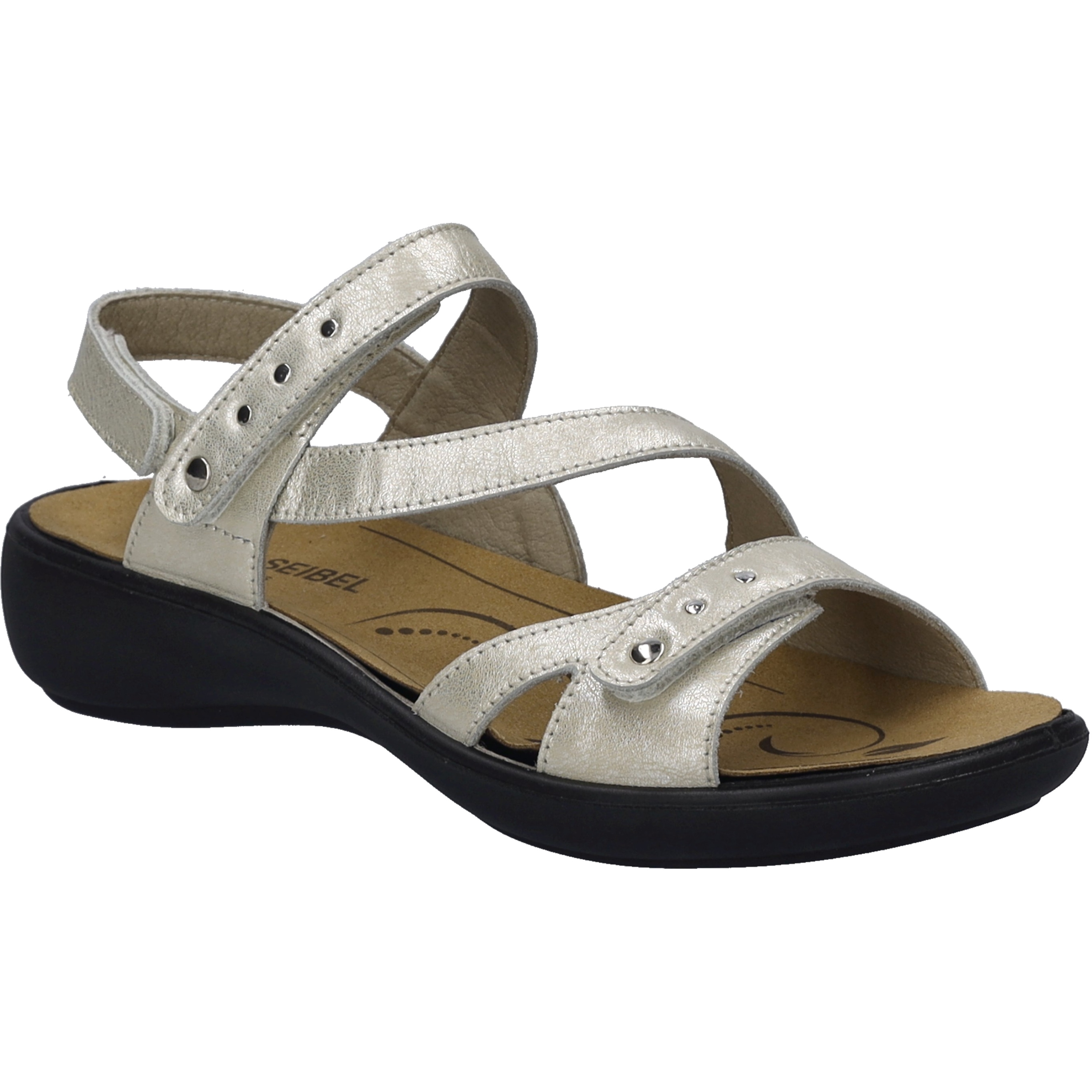 Sandale JOSEF SEIBEL "Ibiza 70, gold", Damen, Gr. 40, gold, Obermaterial: 100% Rindsleder Leather cow., Schuhe Sandale