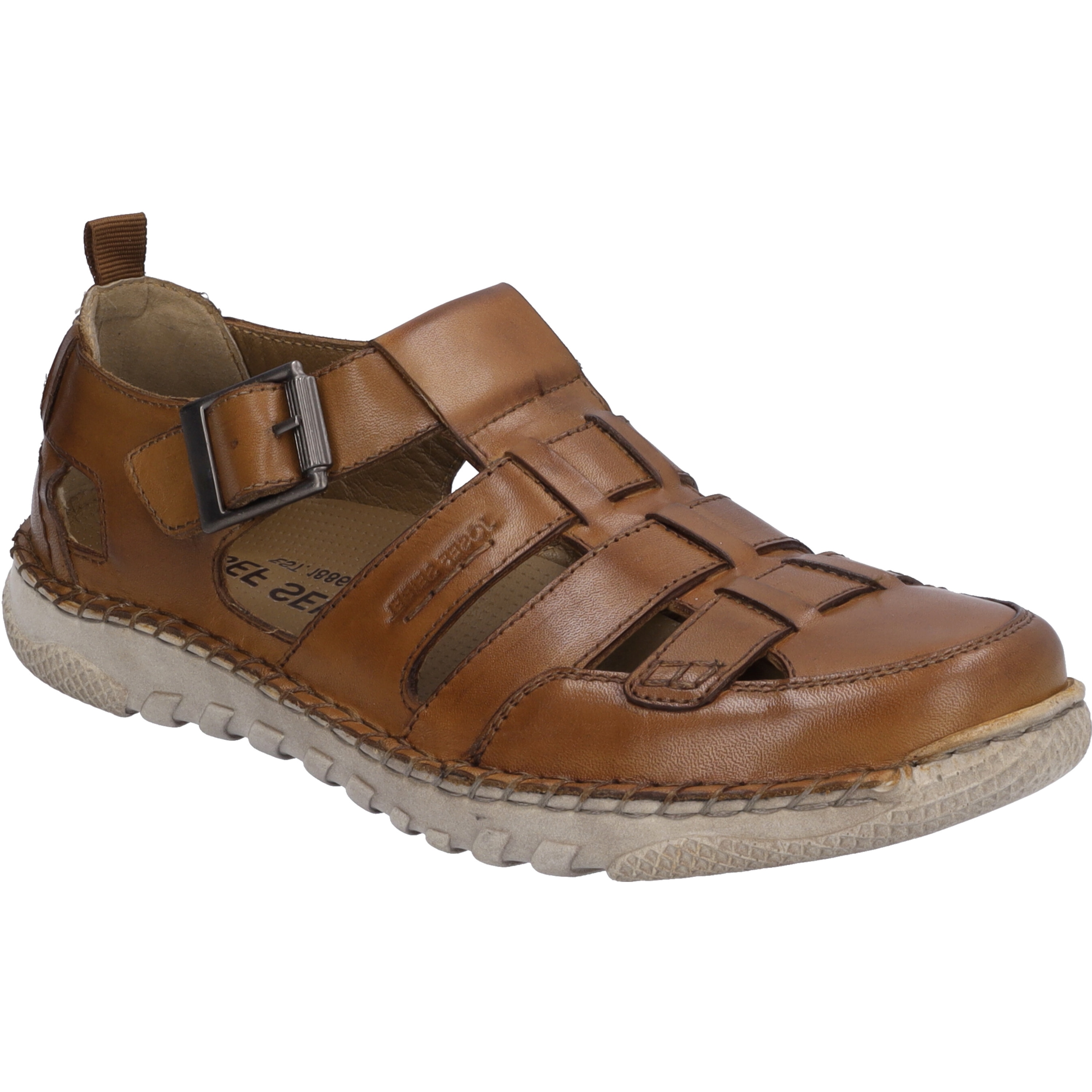 Slipper JOSEF SEIBEL "Wilson 08, cognac", Herren, Gr. 46, braun (cognac), Obermaterial: 100% Rindsleder Leather cow., Schuhe Slipper