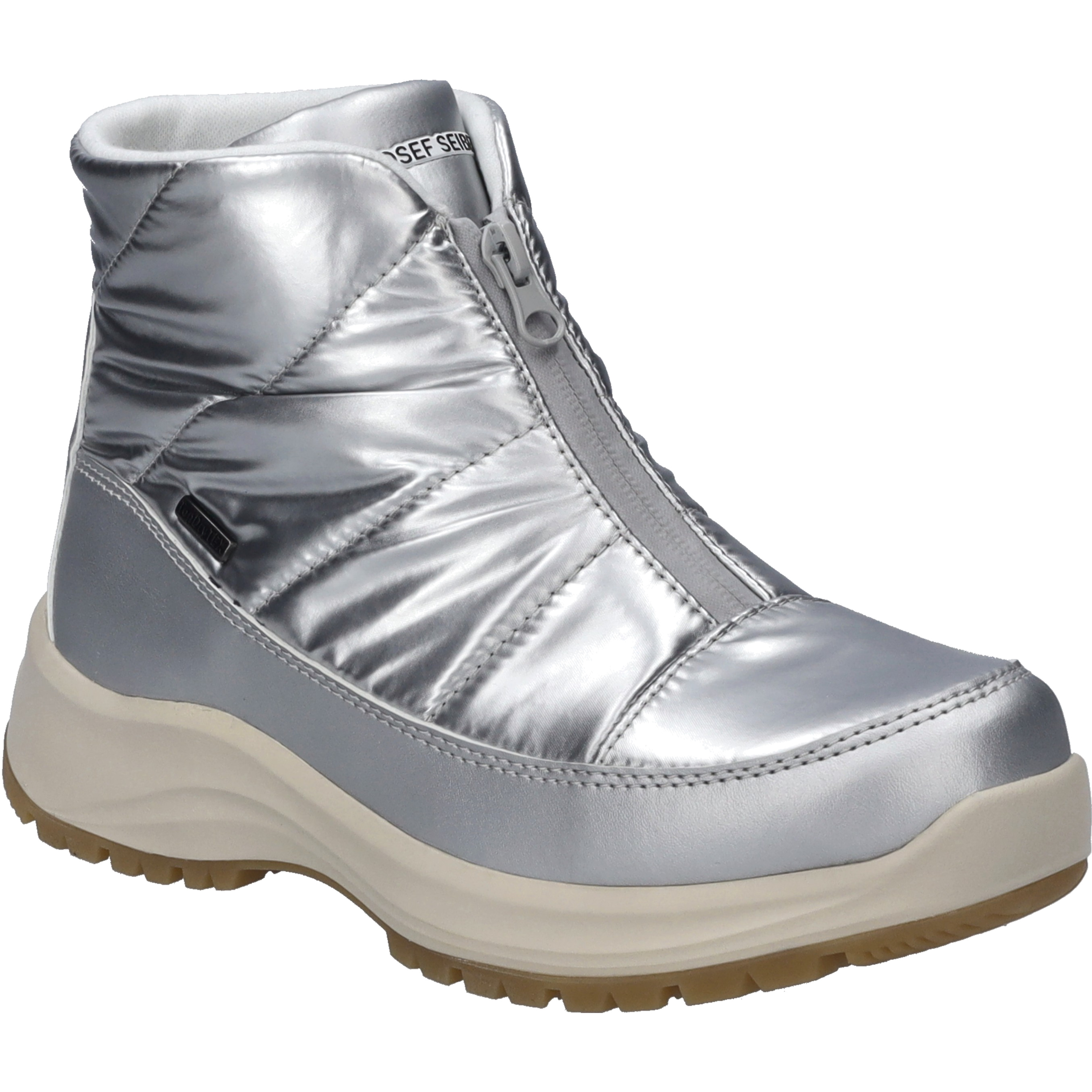 Stiefelette JOSEF SEIBEL "Colorado 55, silber", Damen, Gr. 41, silber, Obermaterial: 100% Textilmaterial TEXMAT., Schuhe Stiefelette