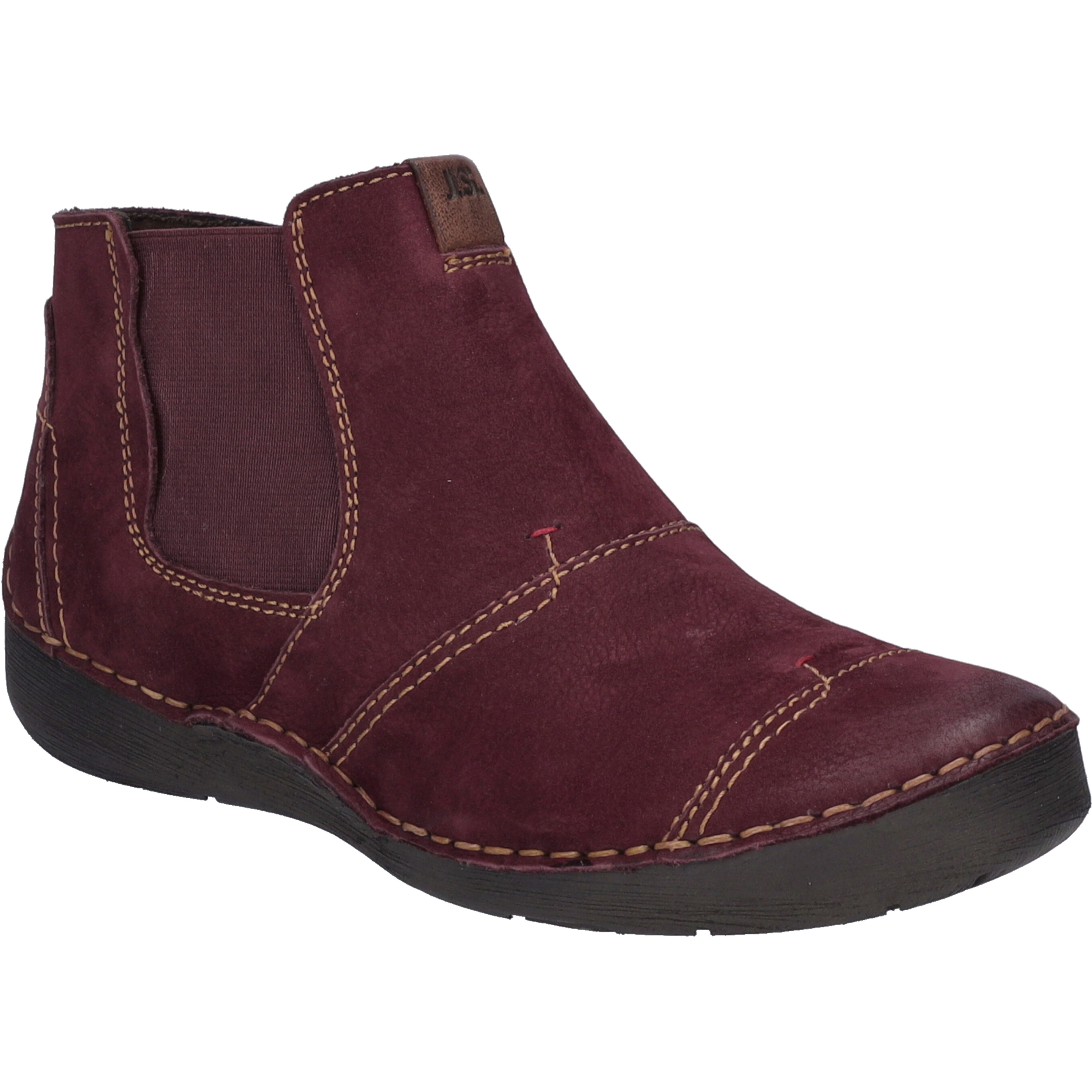 Stiefelette JOSEF SEIBEL "Fergey 55, plum", Damen, Gr. 38, lila (plum), Obermaterial: 100% Rindsleder Leather cow., Schuhe Stiefelette