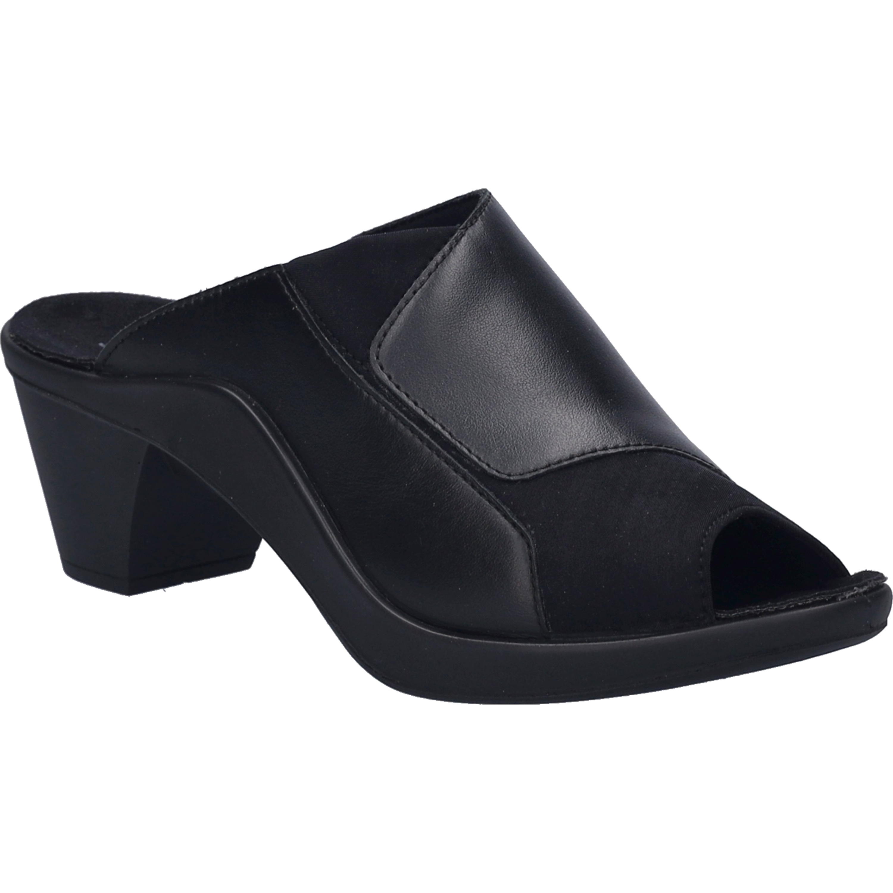 Clog JOSEF SEIBEL "St.Tropez 44, schwarz", Damen, Gr. 41, schwarz, Obermaterial: 80% Rindsleder Leather cow. 20% Textilmaterial TEXMAT., Schuhe Clog