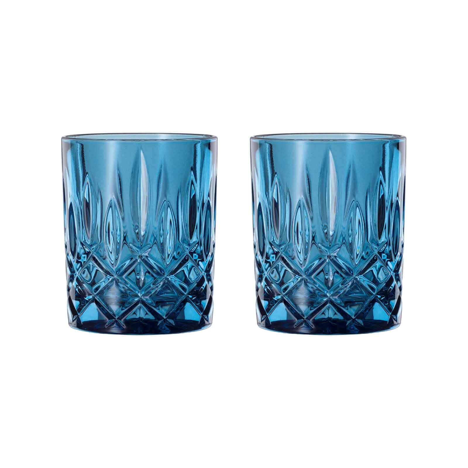 Whiskyglas NACHTMANN "Whiskybecher Noblesse Vintage 295 ml 2er Set", blau (vintage blau), 2 tlg., Glas, Trinkgefäße, Whiskyglas Image
