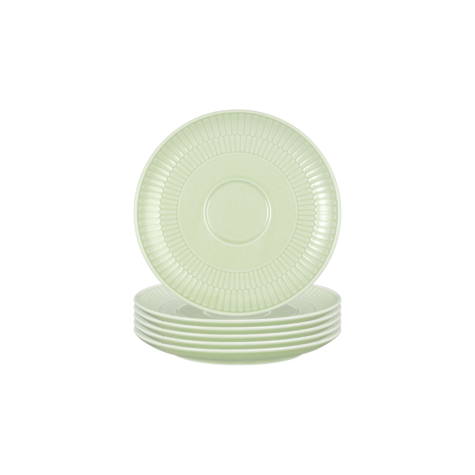 Untertasse SELTMANN WEIDEN "Kombi-Untertassen Amina ø 16 cm 6er Set", grün (seladon), L:16cm, Speiseteller