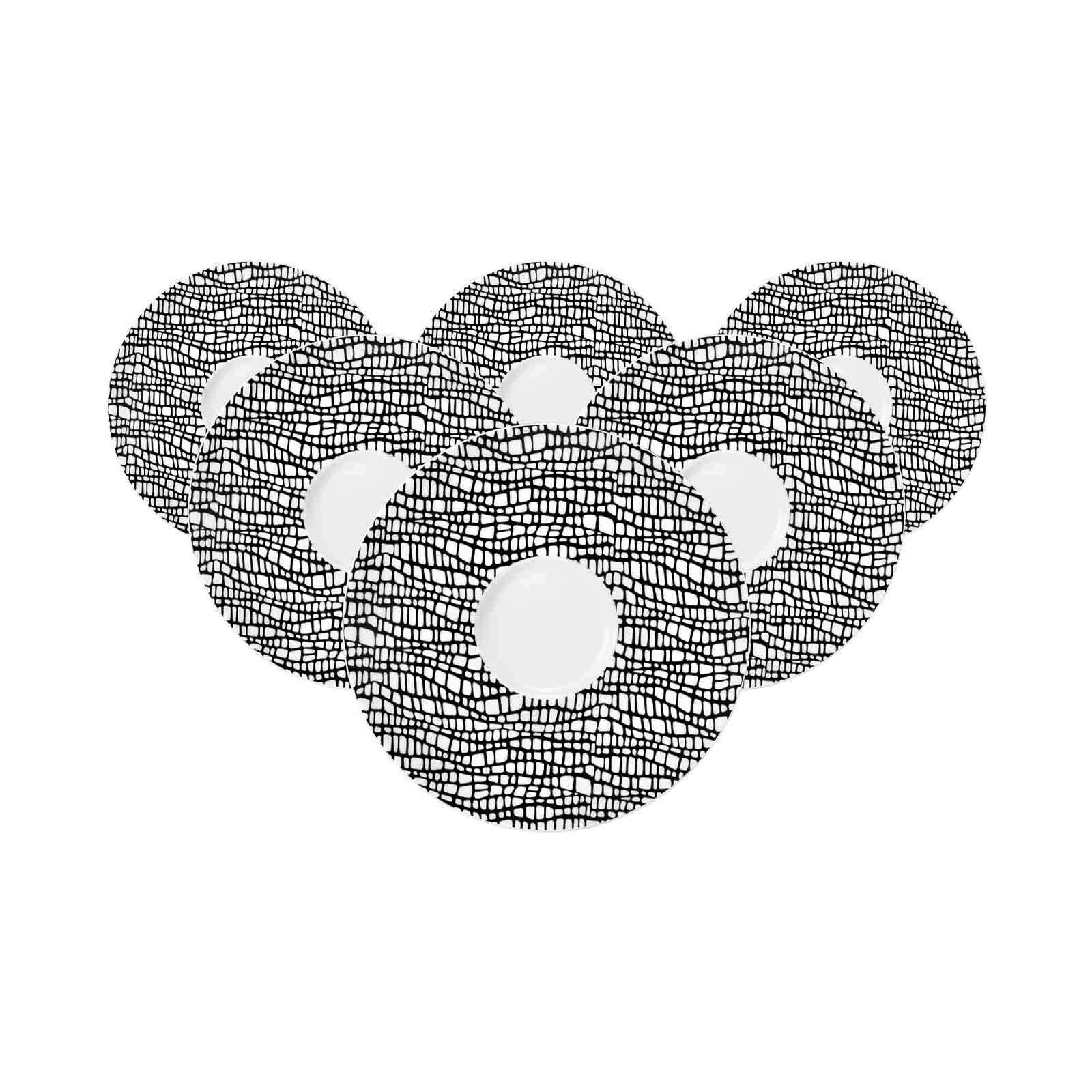 Untertasse SELTMANN WEIDEN "Untertassen Life Fashion ø 13,5 cm 6er Set", schwarz (glamorous schwarz), L:13,6cm, Speiseteller