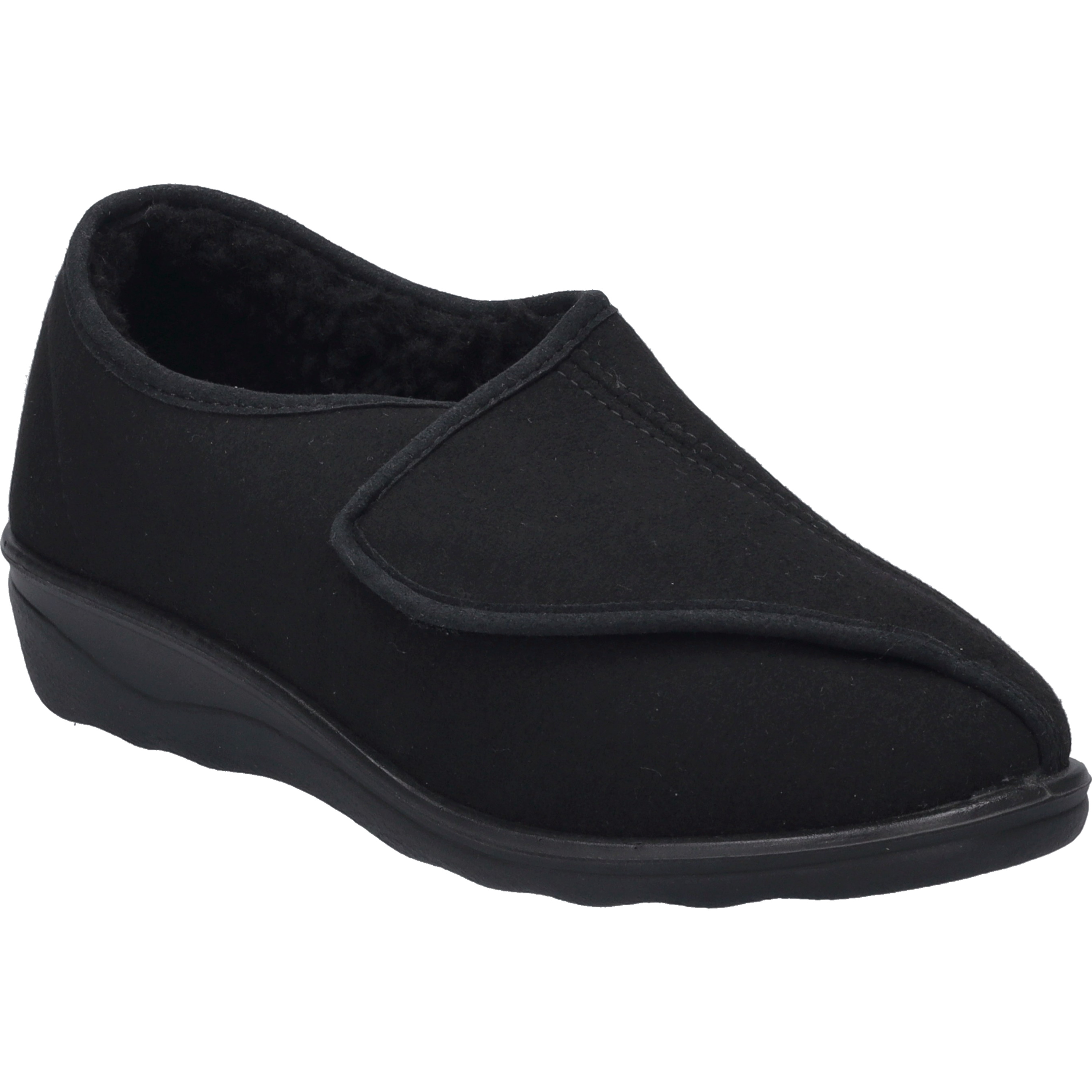 Hausschuh JOSEF SEIBEL "Nice 105, schwarz", Damen, Gr. 37, schwarz, Obermaterial: 100% Textilmaterial TEXMAT., Schuhe Hausschuh