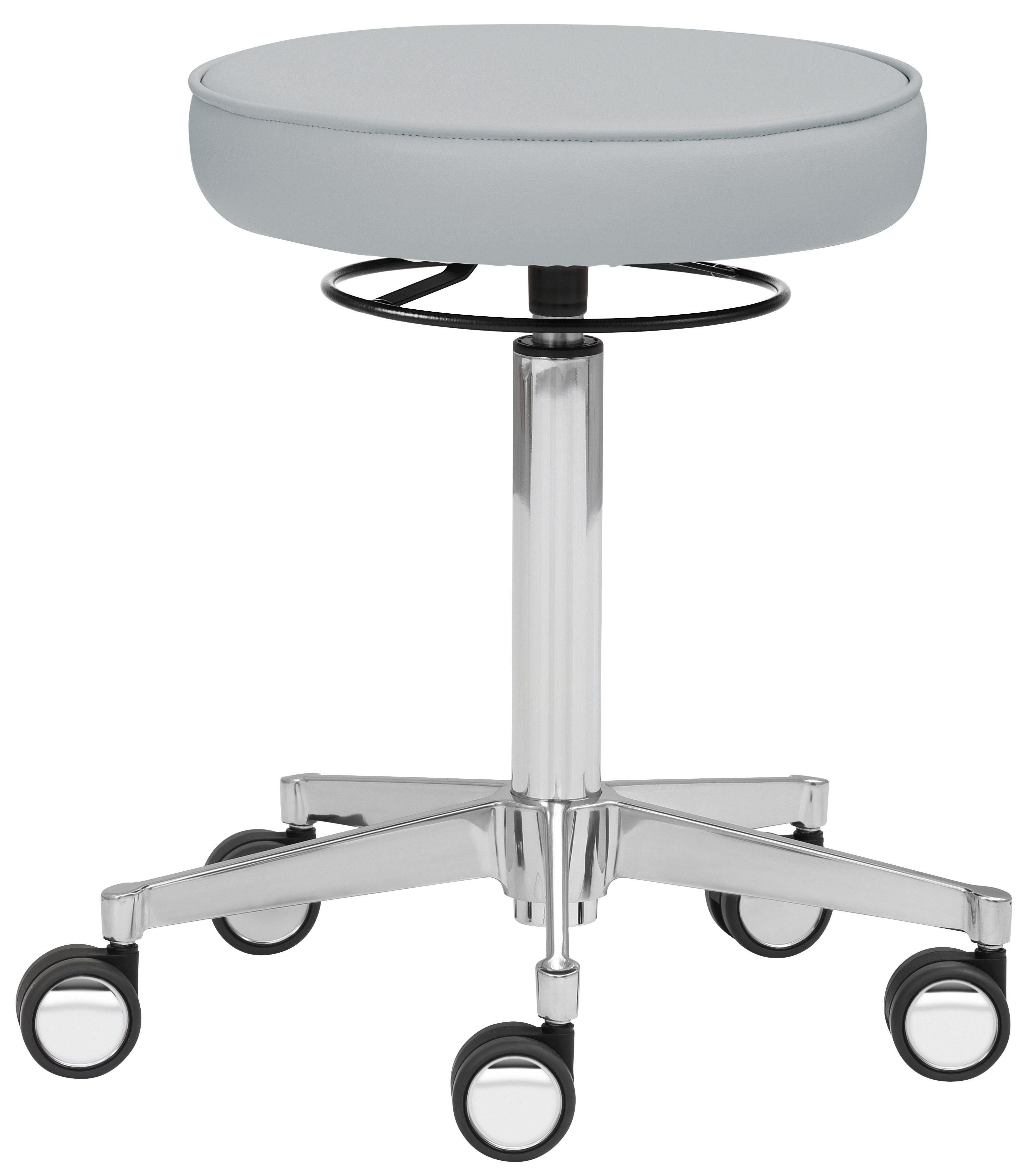 Arbeitshocker MAYER SITZMÖBEL "Funktionsdrehhocker myXPERT", grau (hellgrau), B:47,5cm H:72,5cm T:47,5cm, 68% Polyurethan, 32% Baumwolle, Hocker, Drehhocker Bürohocker, ermöglicht dynamisches Sitzen