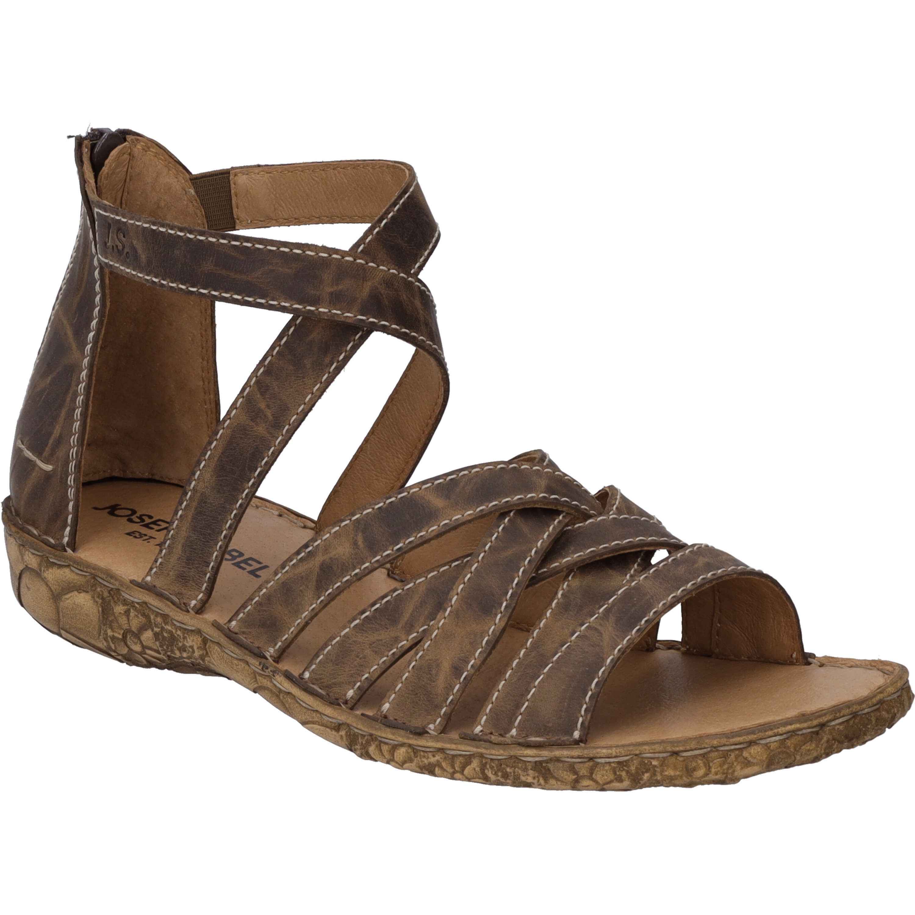 Sandale JOSEF SEIBEL "Rosalie 53, brandy", Damen, Gr. 39, braun (brandy), Obermaterial: 100% Rindsleder Leather cow., Schuhe Sandale