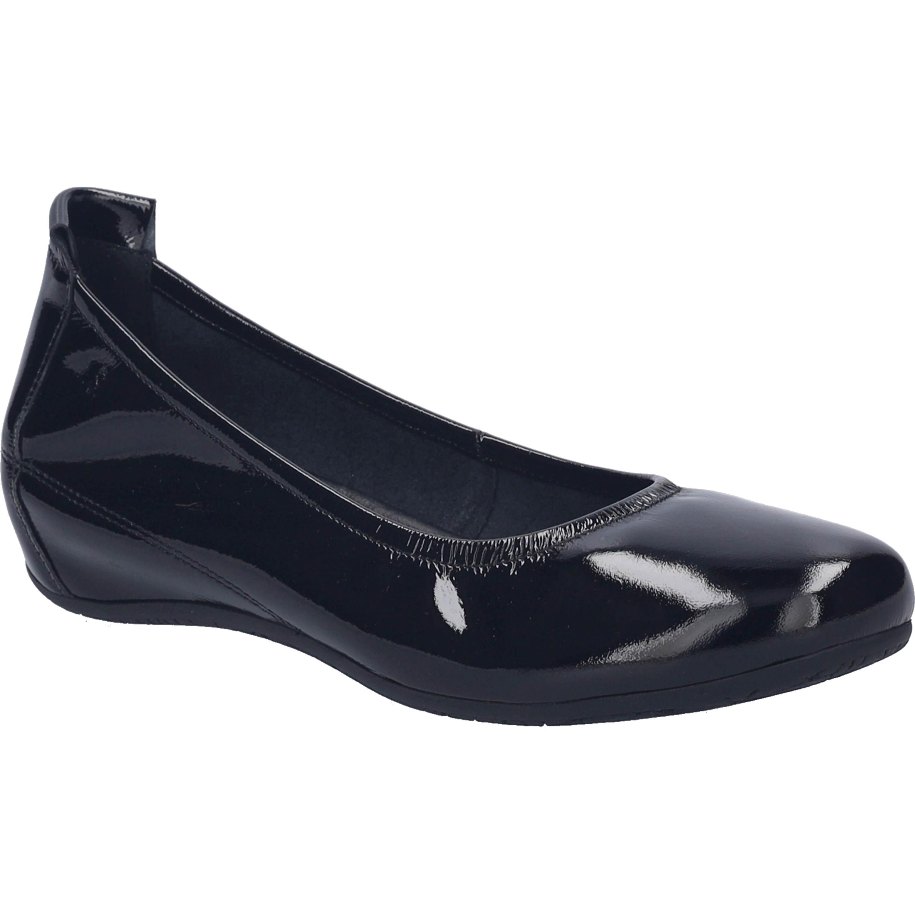 Ballerina JOSEF SEIBEL "Florina 05, black-black", Damen, Gr. 39, schwarz (schwarz, schwarz), Obermaterial: 100% Rindsleder Leather cow., Schuhe Ballerina
