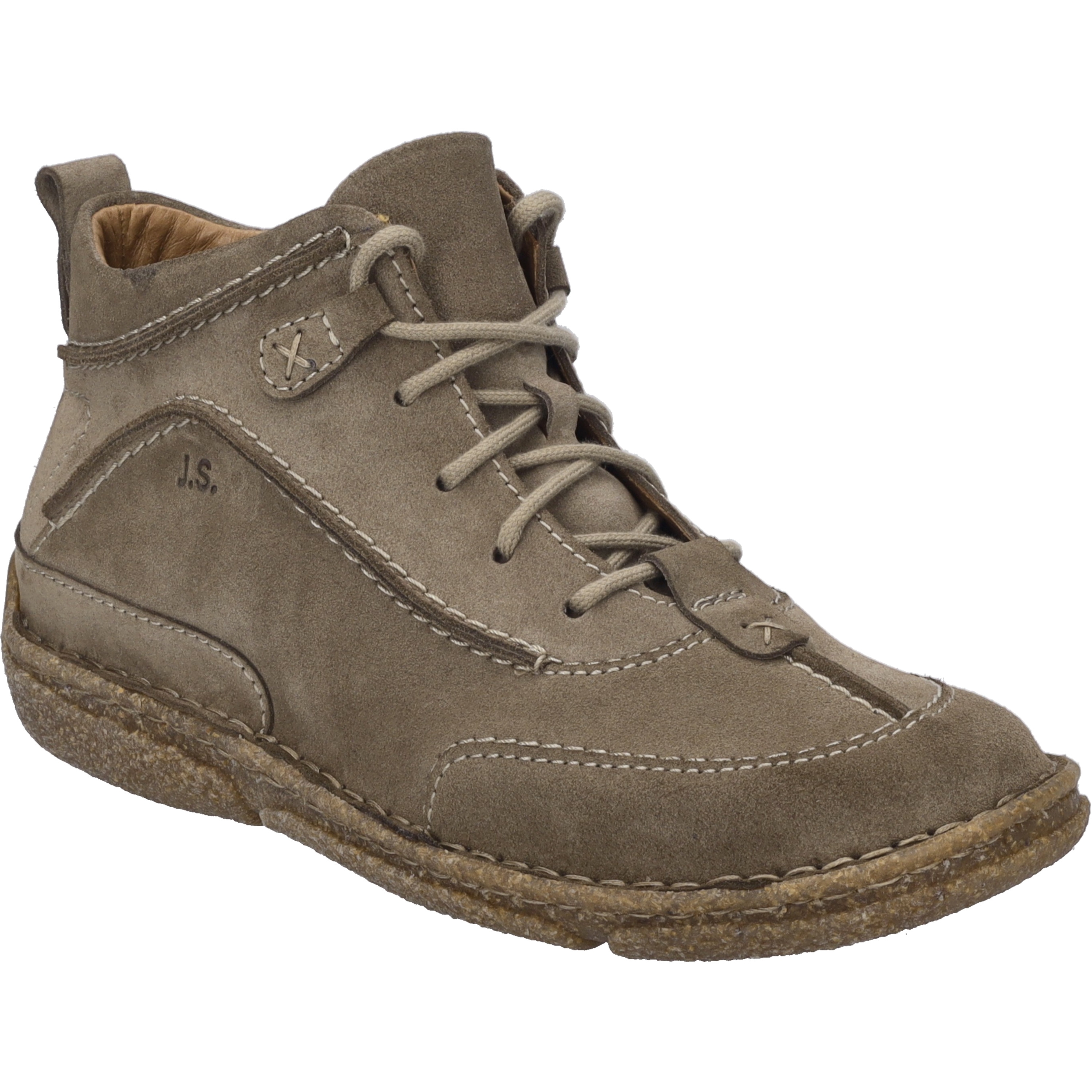 Stiefelette JOSEF SEIBEL "Neele 52, taupe", Damen, Gr. 37, grau (taupe), Obermaterial: 100% Rindsleder Leather cow., Schuhe Stiefelette